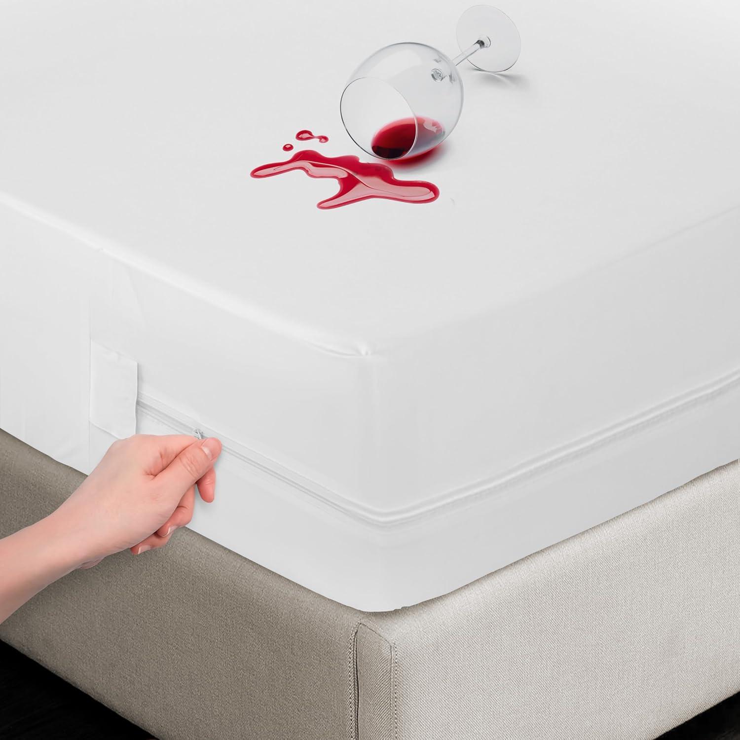 Waterproof Zipper Encasement for Mattress Bed Bug Resistant & Hypoallergenic