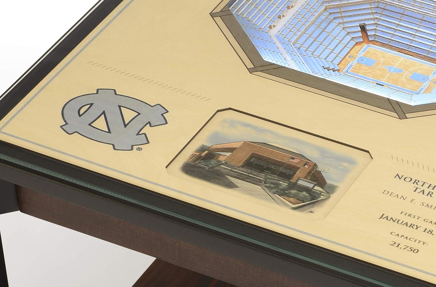 YouTheFan Glass Top End Table