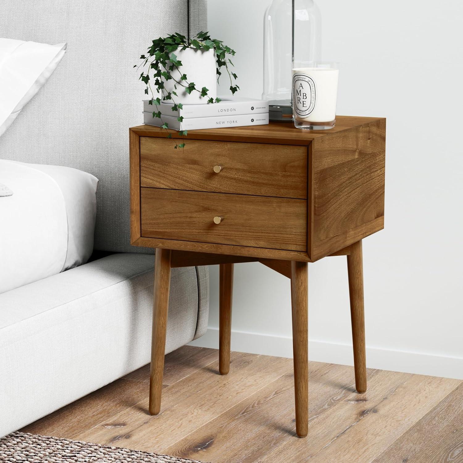 Nathan James Harper 2-Drawer Wood Nightstand with Storage