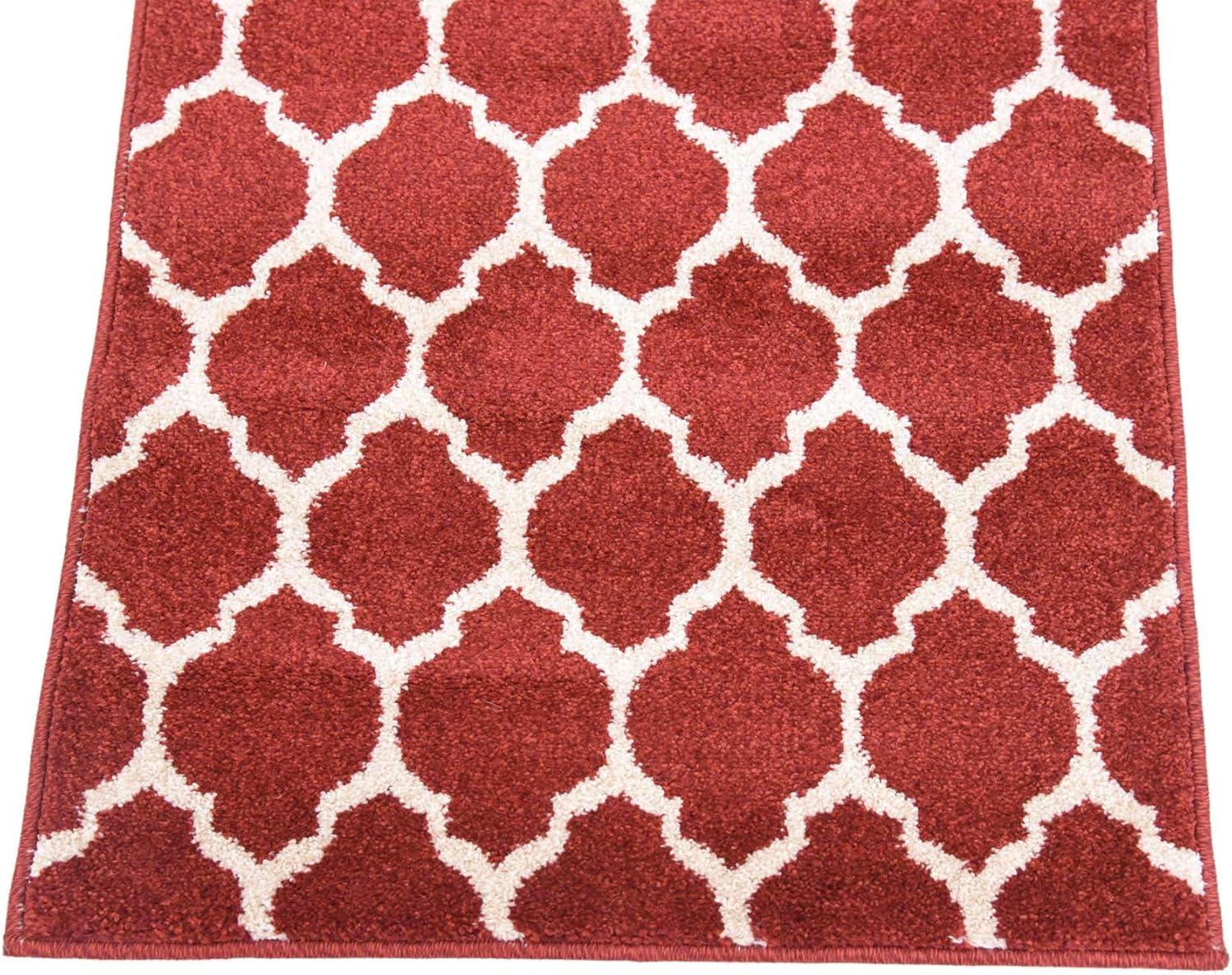 Unique Loom 2' 0 x 6' 1 Trellis Philadelphia Dark Terracotta Area Rug