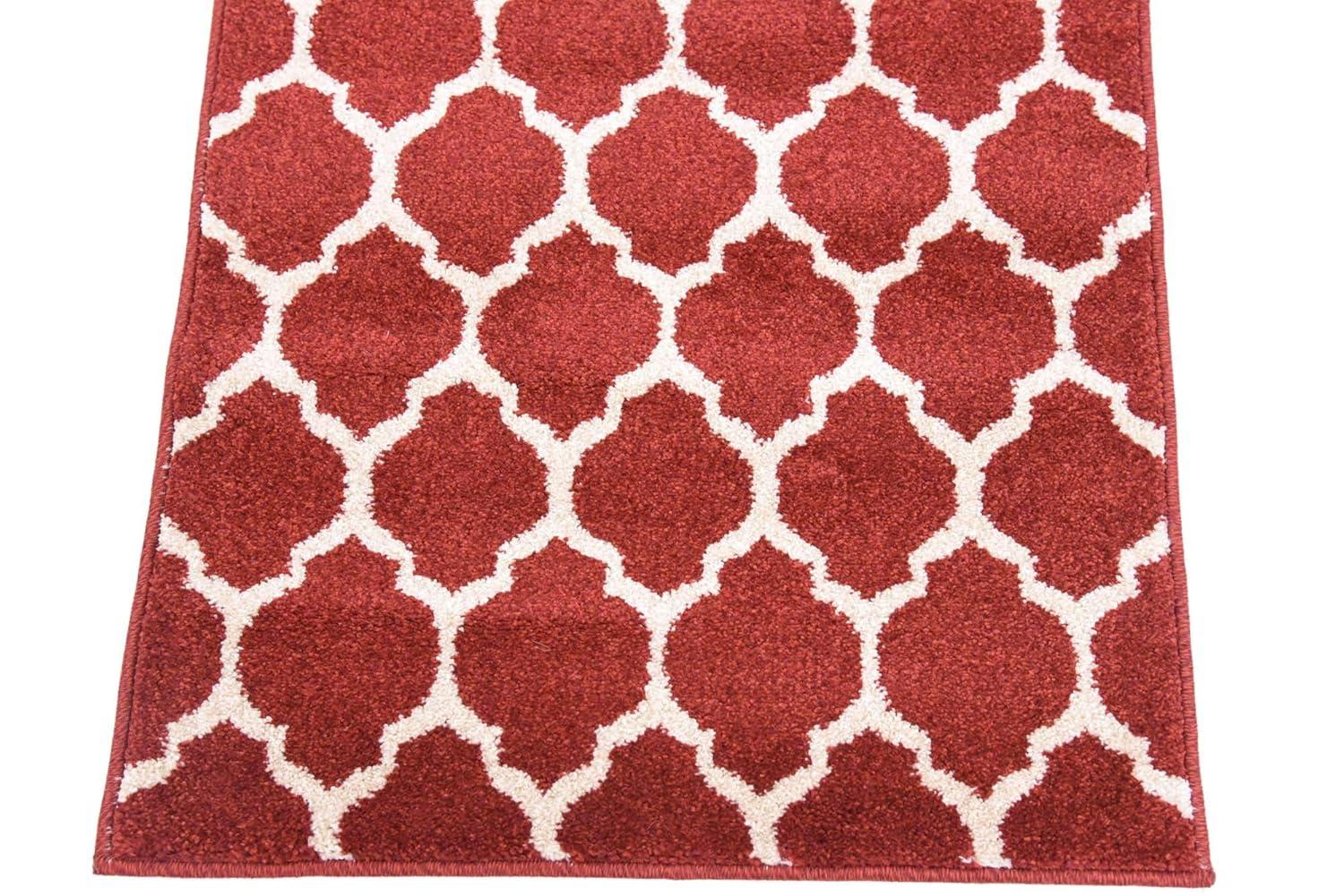 Unique Loom 2' 0 x 6' 1 Trellis Philadelphia Dark Terracotta Area Rug