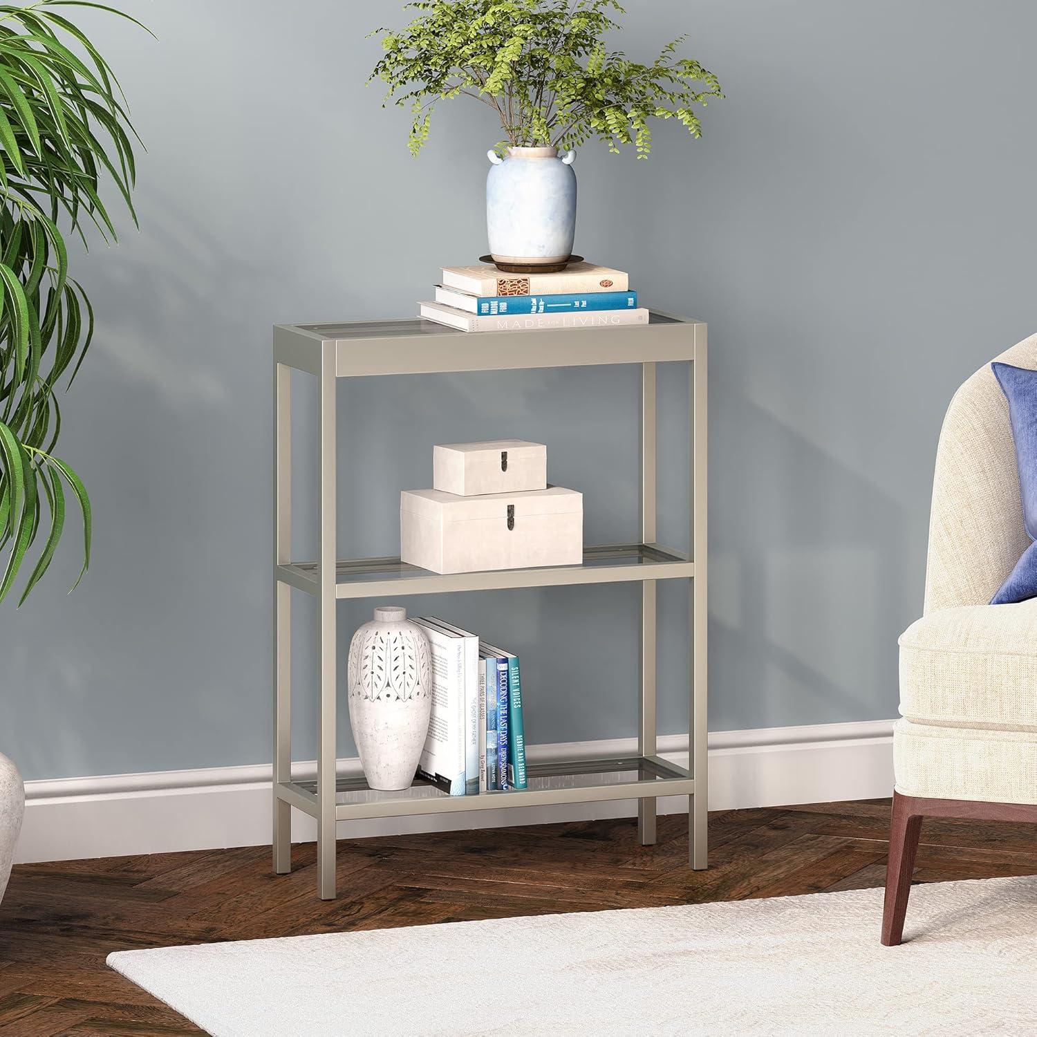 22 in. Brass Finish Console Table - Henn&Hart