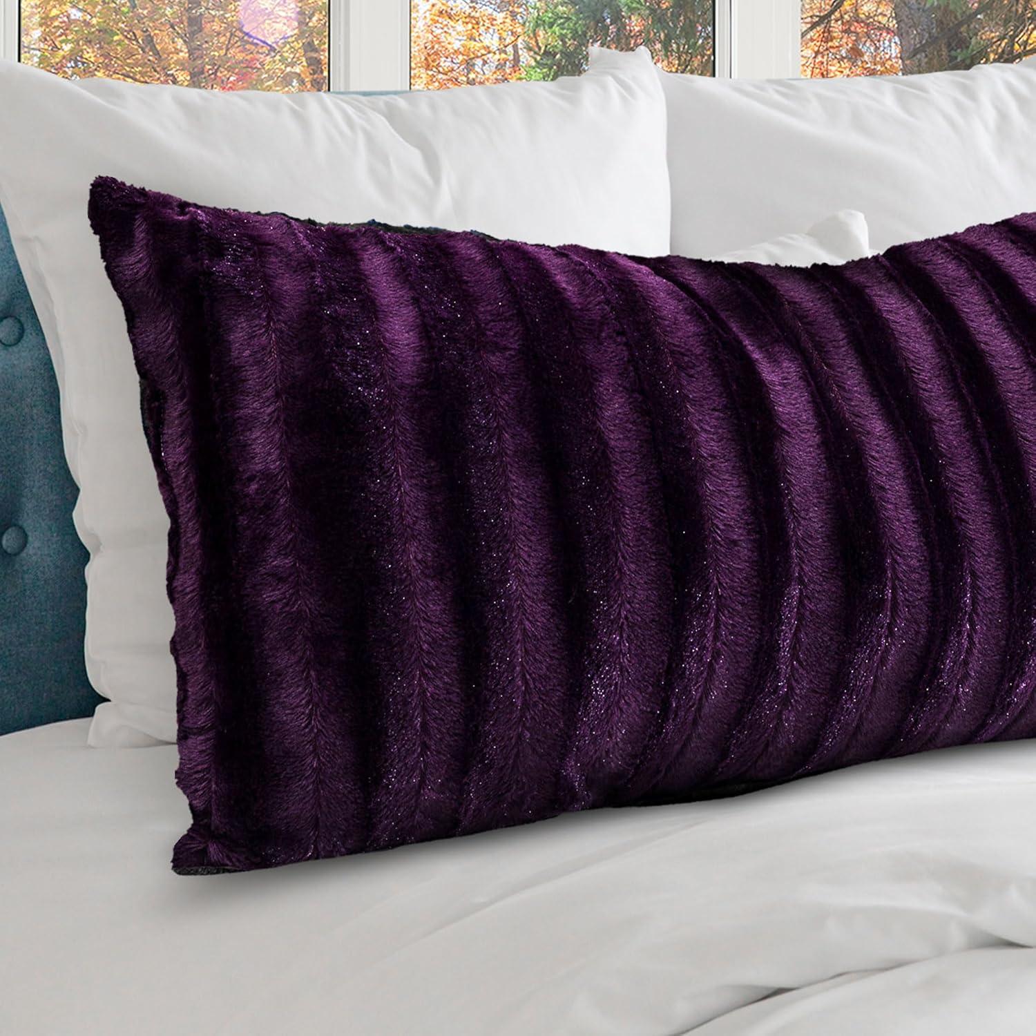 Cheer Collection Faux Fur Throw Pillow