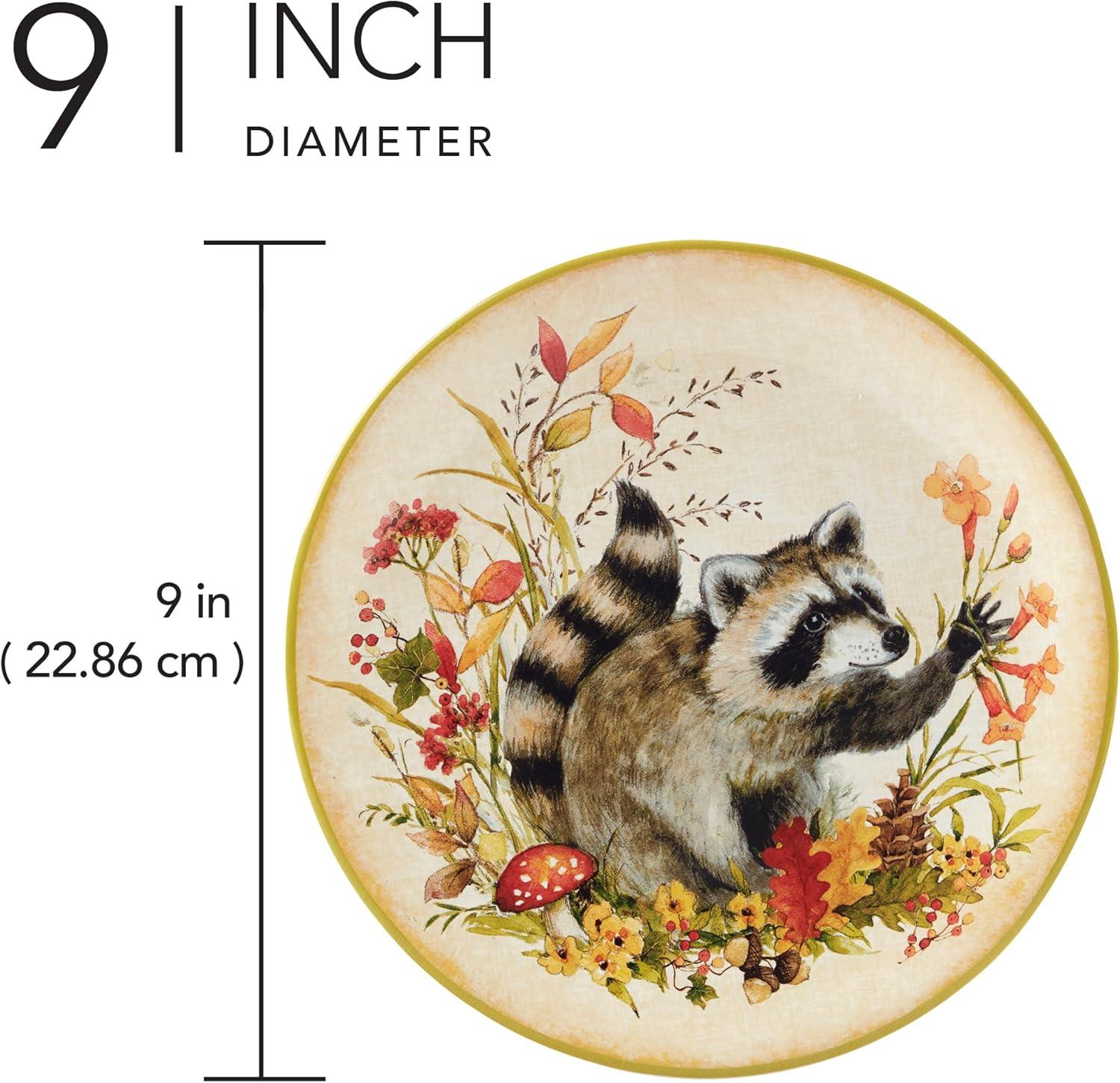 Woodland Critters Set of 4 Dessert Plates