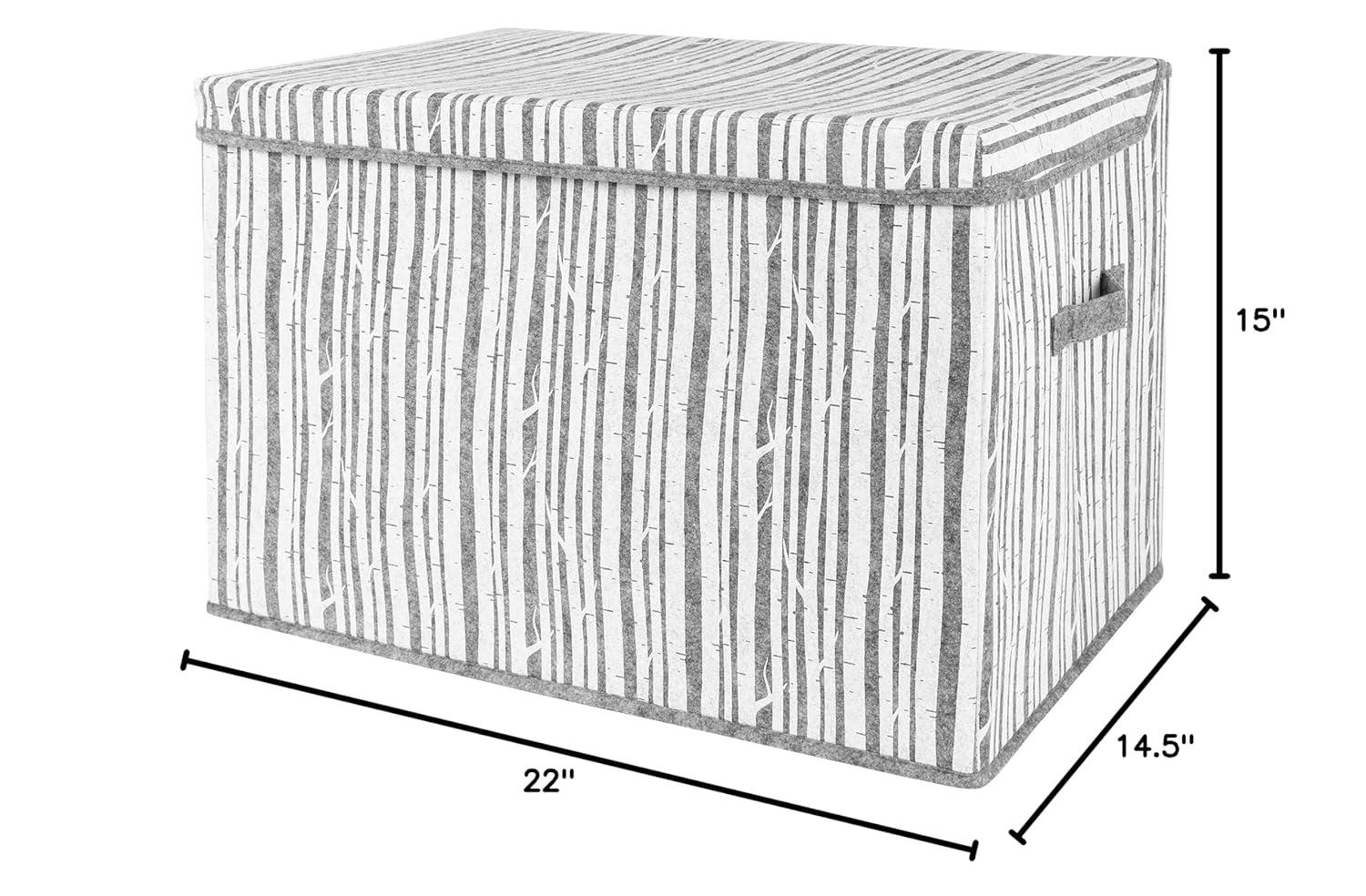 Redwood Rover Kline Birch Felt Toy Box By Redwood Rover®