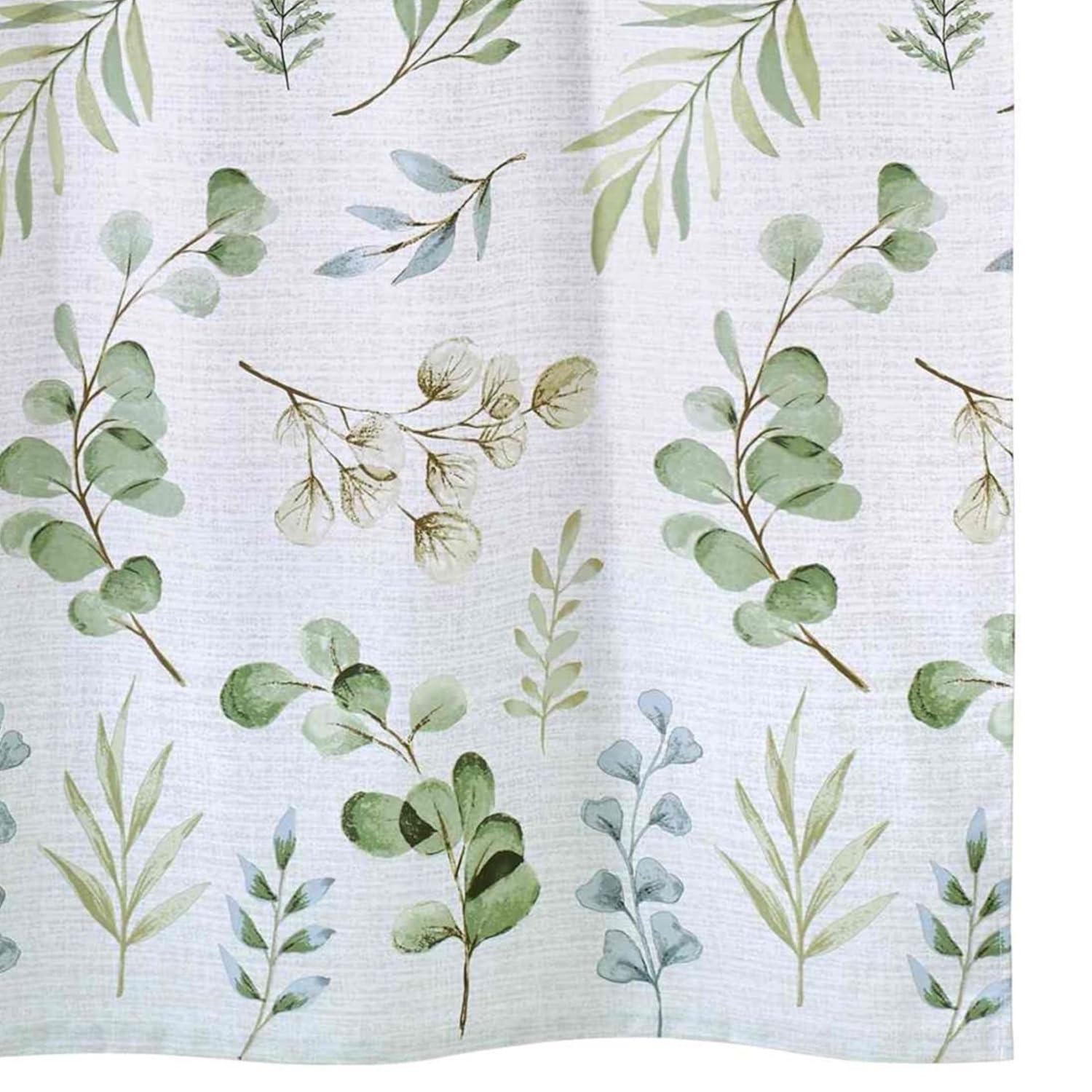 Avanti Linens Ombre Leaves Shower Curtain & Hook Set