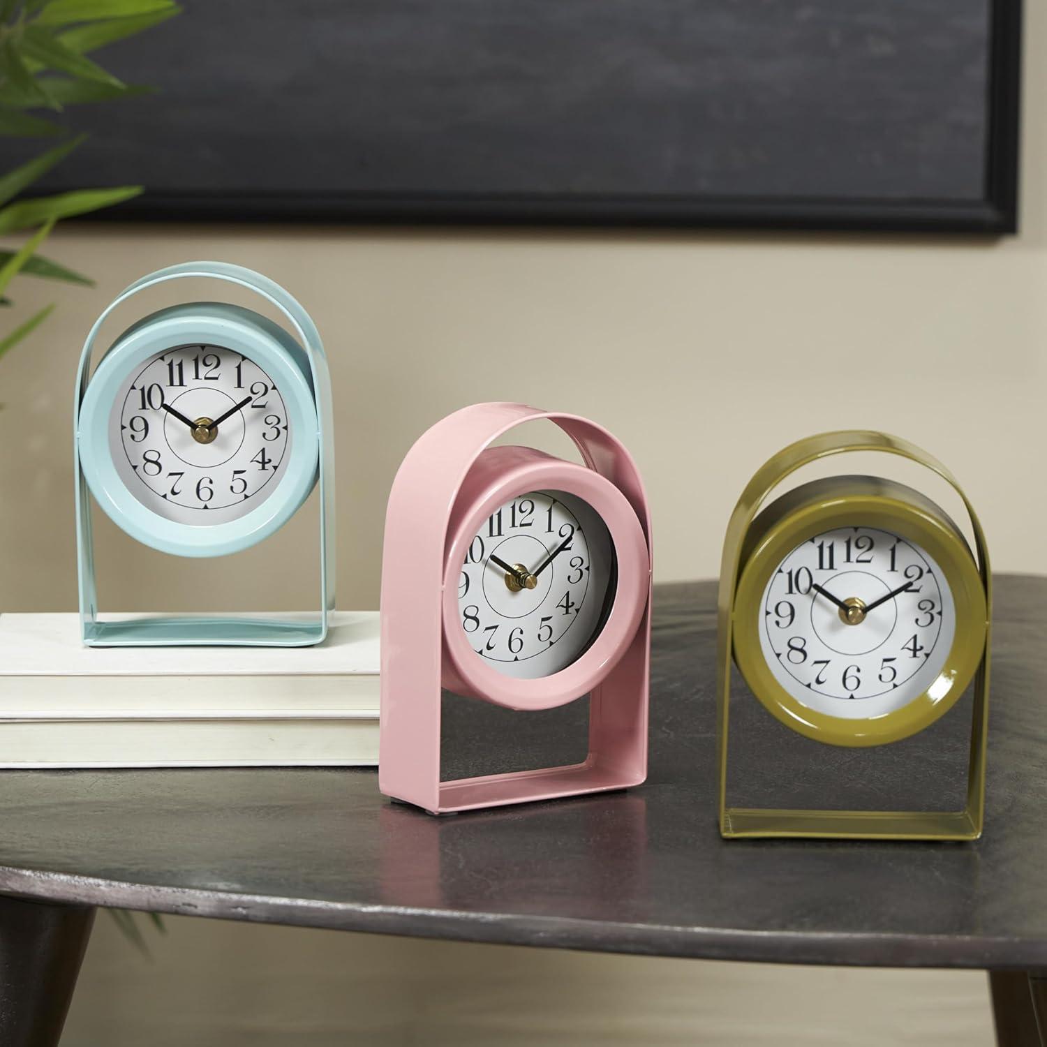 Lailah Metal Clock With Arched Stands (Set of 3)