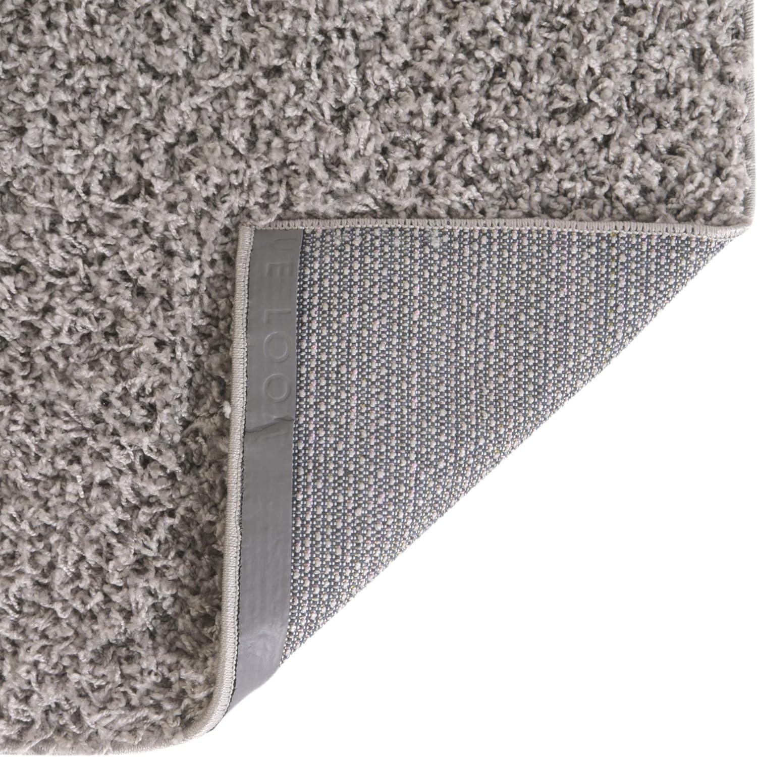 Cloud Gray Rectangular Shag Rug 2' x 3' Synthetic