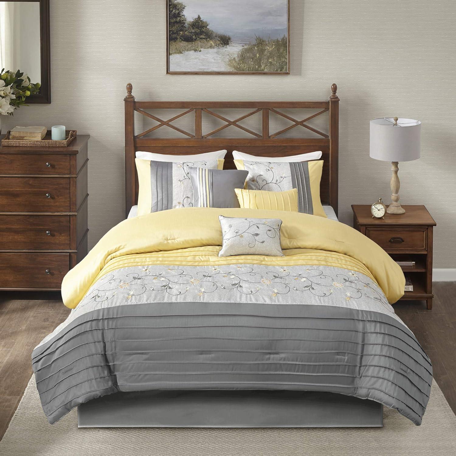 Serene Embroidered 7 Piece Comforter Set