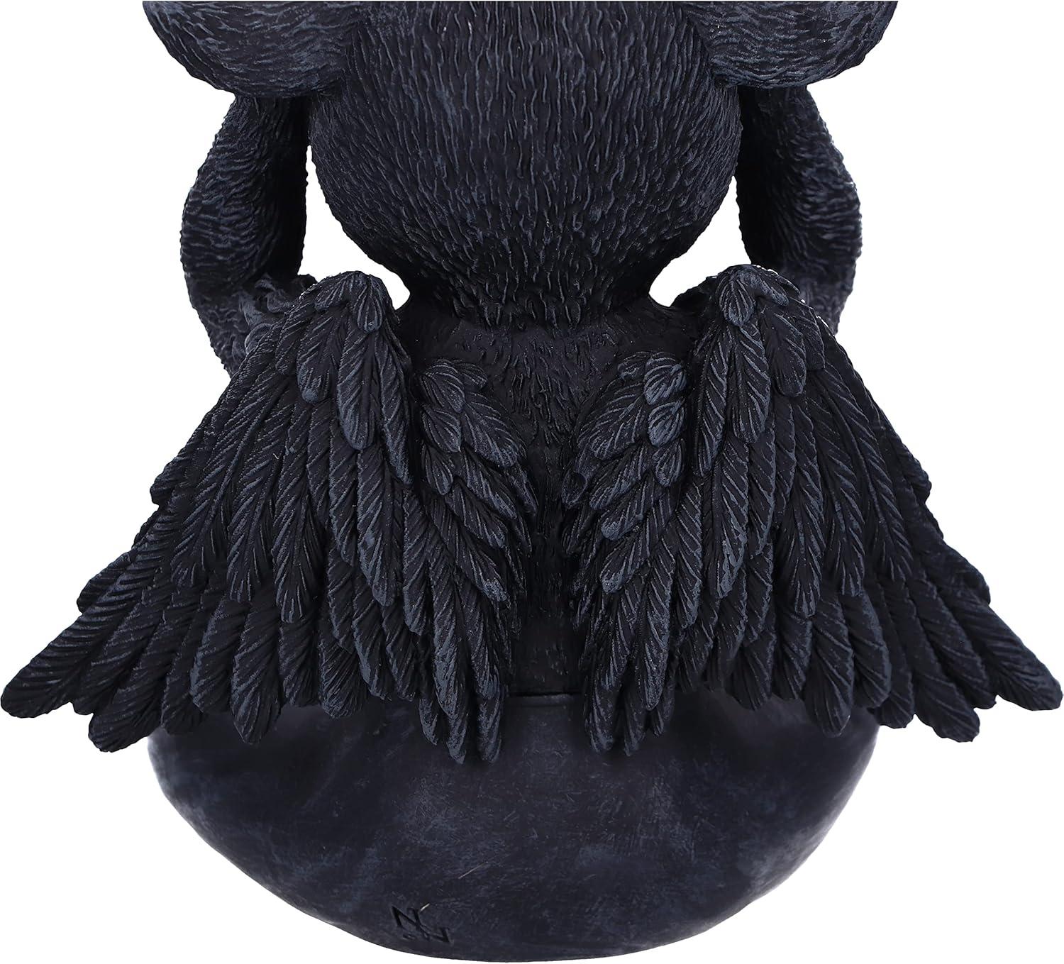 Three Wise Baphomet Black Resin Occult Figurines 13.5cm