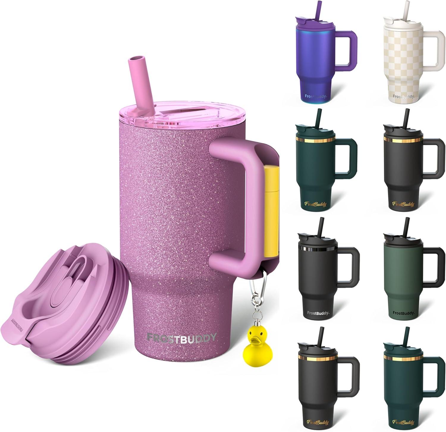 FrostBuddy 40 Oz Thicc Buddy Insulated Tumbler | Stainless Steel + Chapstick Holder Lights 40