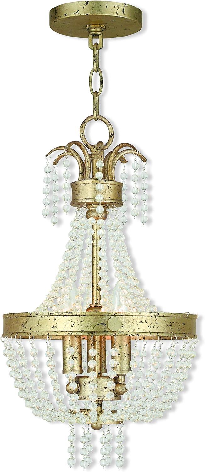 Livex Lighting Valentina 3 - Light Chandelier in  Winter Gold