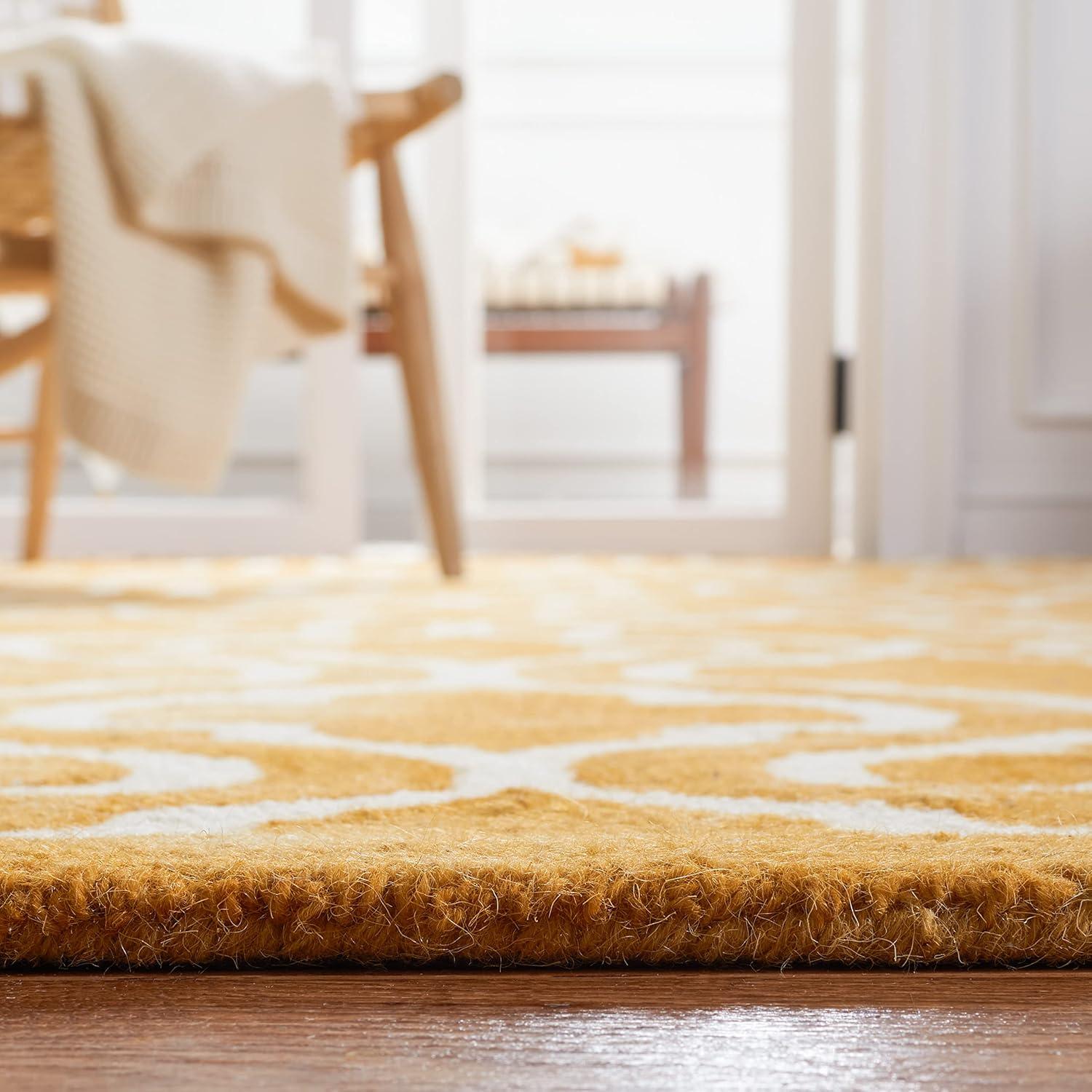 Dip Dye DDY537 Hand Tufted Indoor Area Rug - Gold/Ivory - 5'x8' - Safavieh