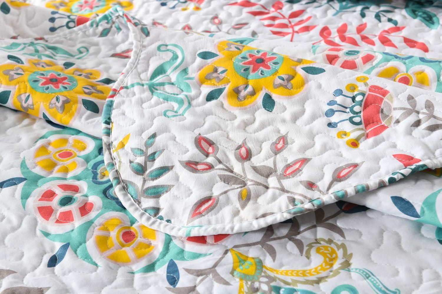 Bohemian Floral Quilt Set