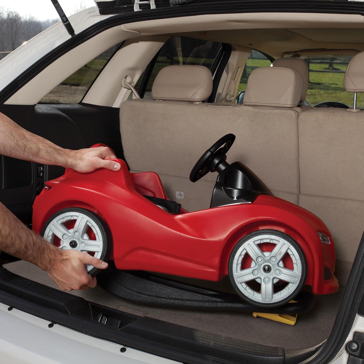 Red Durable Plastic Kids Push Car with Seat Belt & Horn