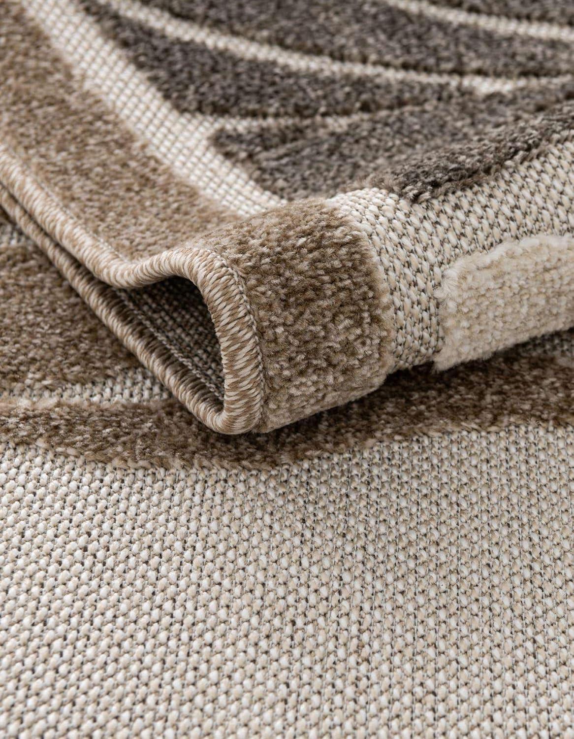 Unique Loom 8' 0 x 10' 0 Gray Outdoor Botanical Augusta Area Rug