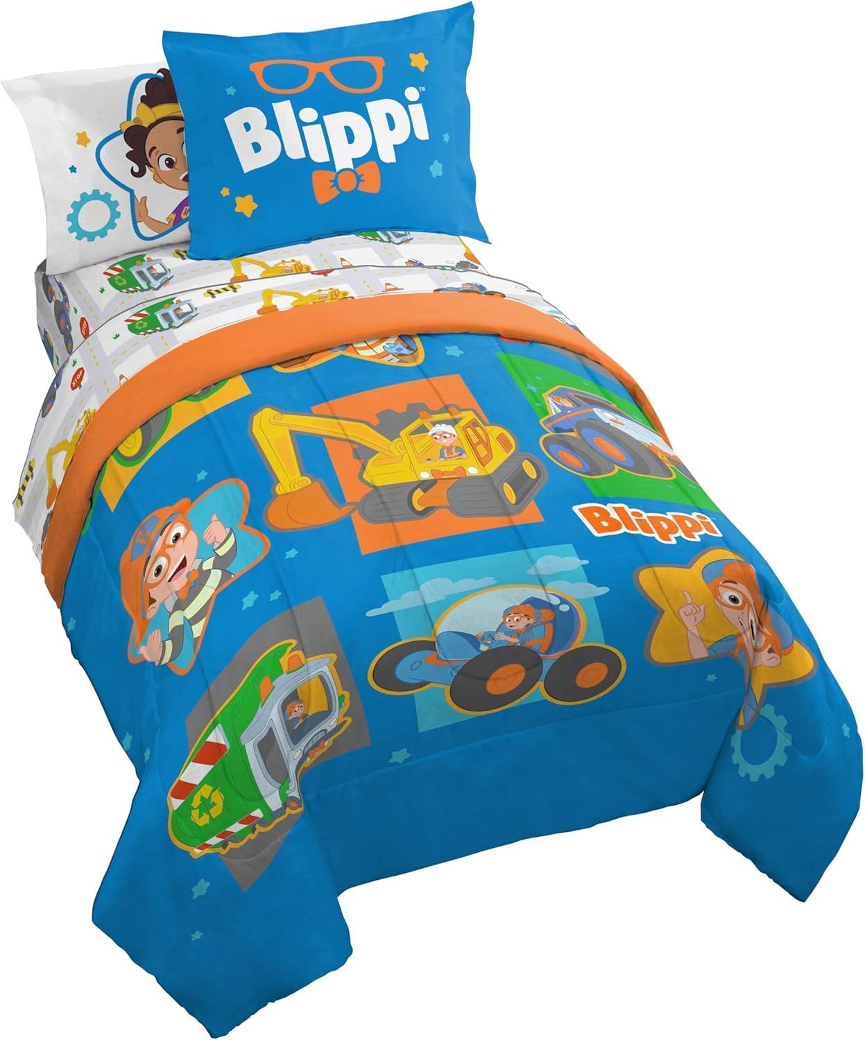 Jay Franco & Sons Blippi How Does This Work Bed Set with Sham Twin