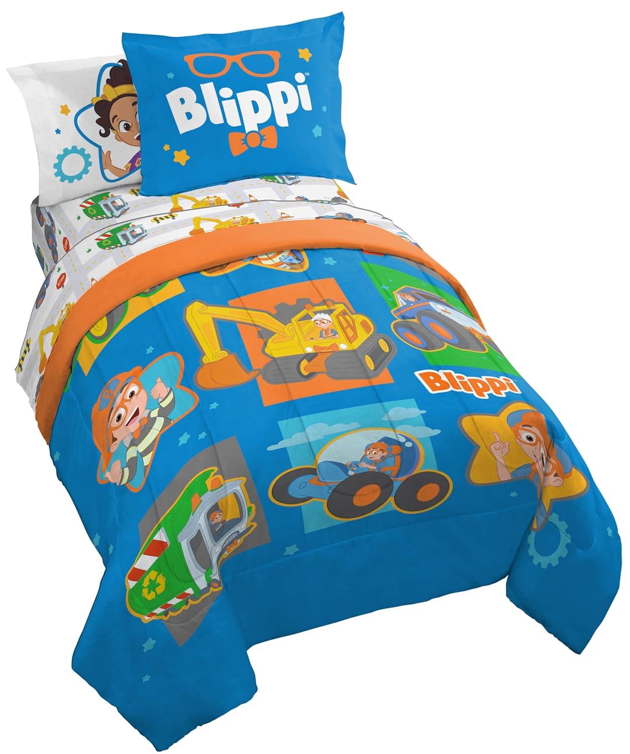 Jay Franco & Sons Blippi How Does This Work Bed Set with Sham Twin