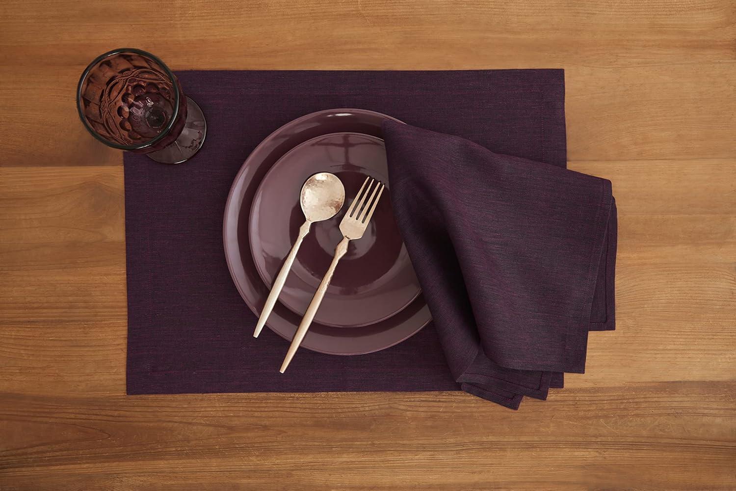 Athena - 100% Pure Linen Rectangle Placemats (Set of 4)