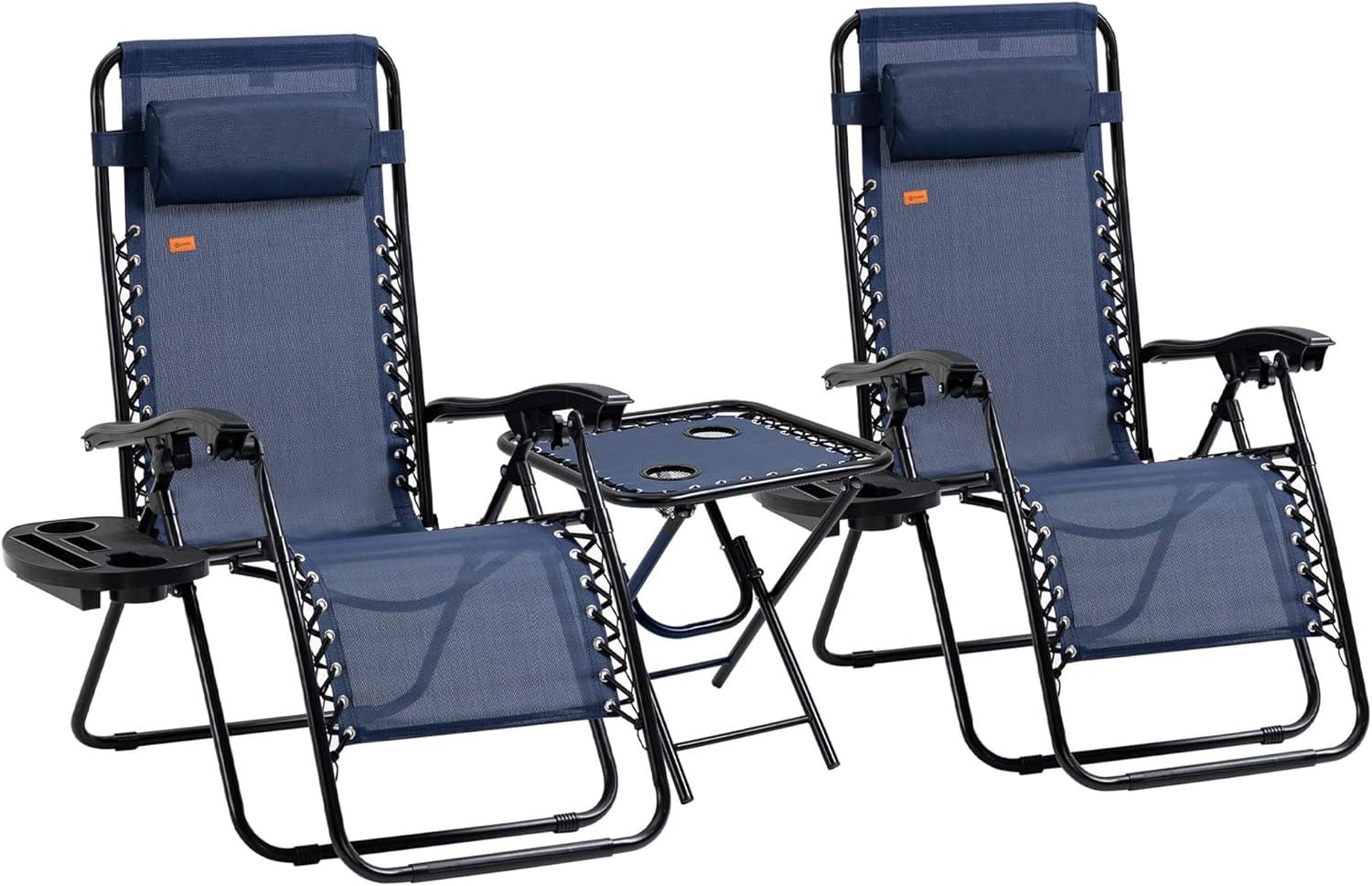 Outsunny Folding Recliner Chair