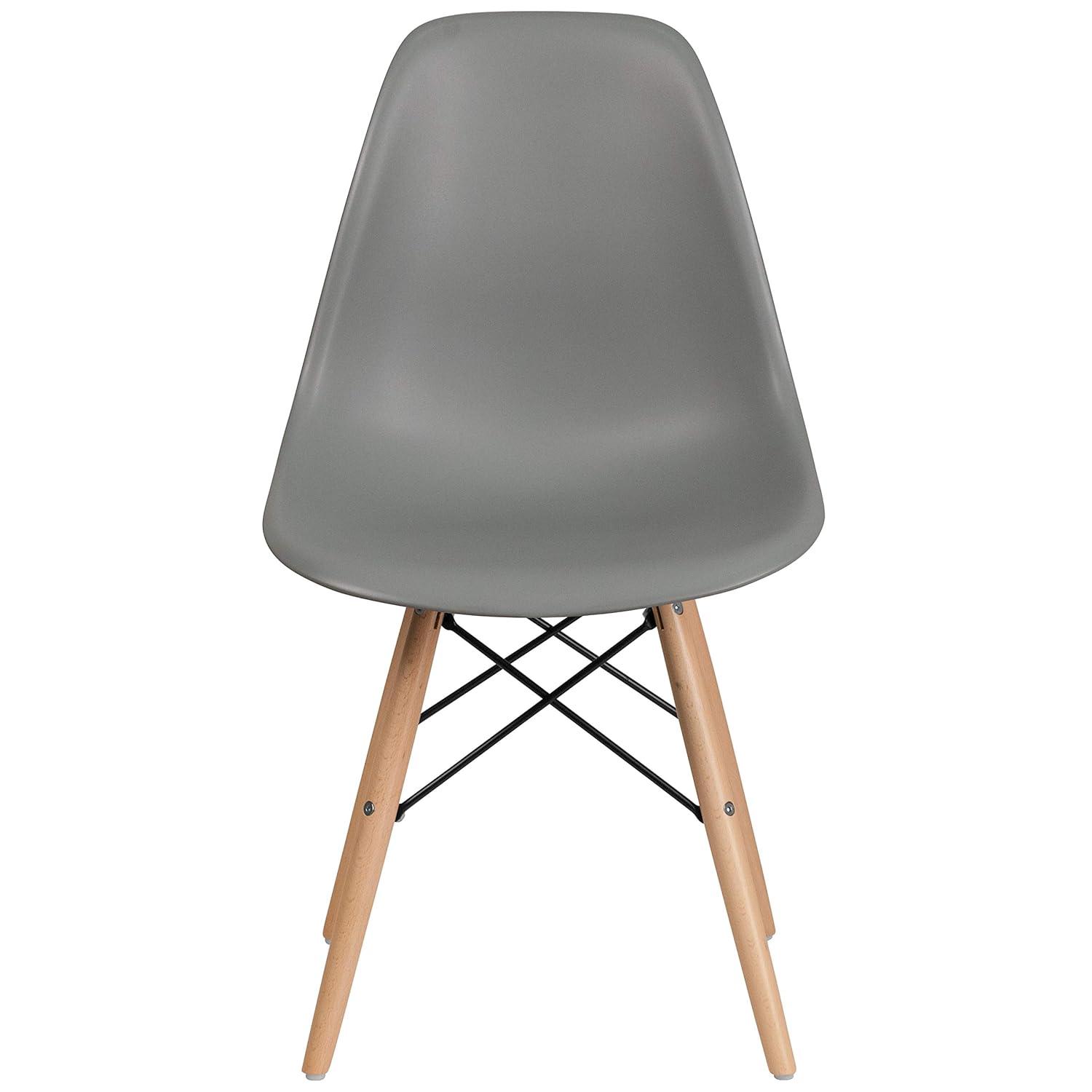 Flash Furniture Chair with Wooden Legs for Versatile Kitchen, Dining Room, Living Room, Library or Desk Use (Set of 2)