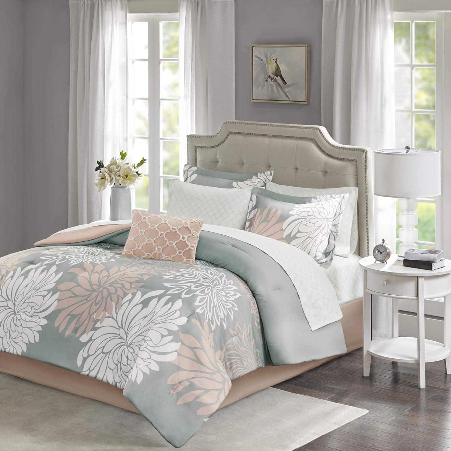 Maible Floral Comforter Set with Cotton Bed Sheets