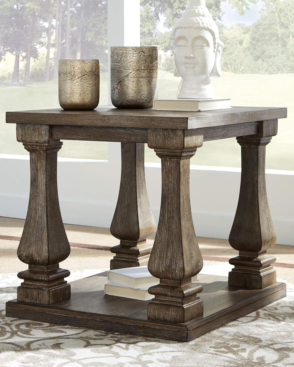 Johnelle Rectangular End Table Gray - Signature Design by Ashley