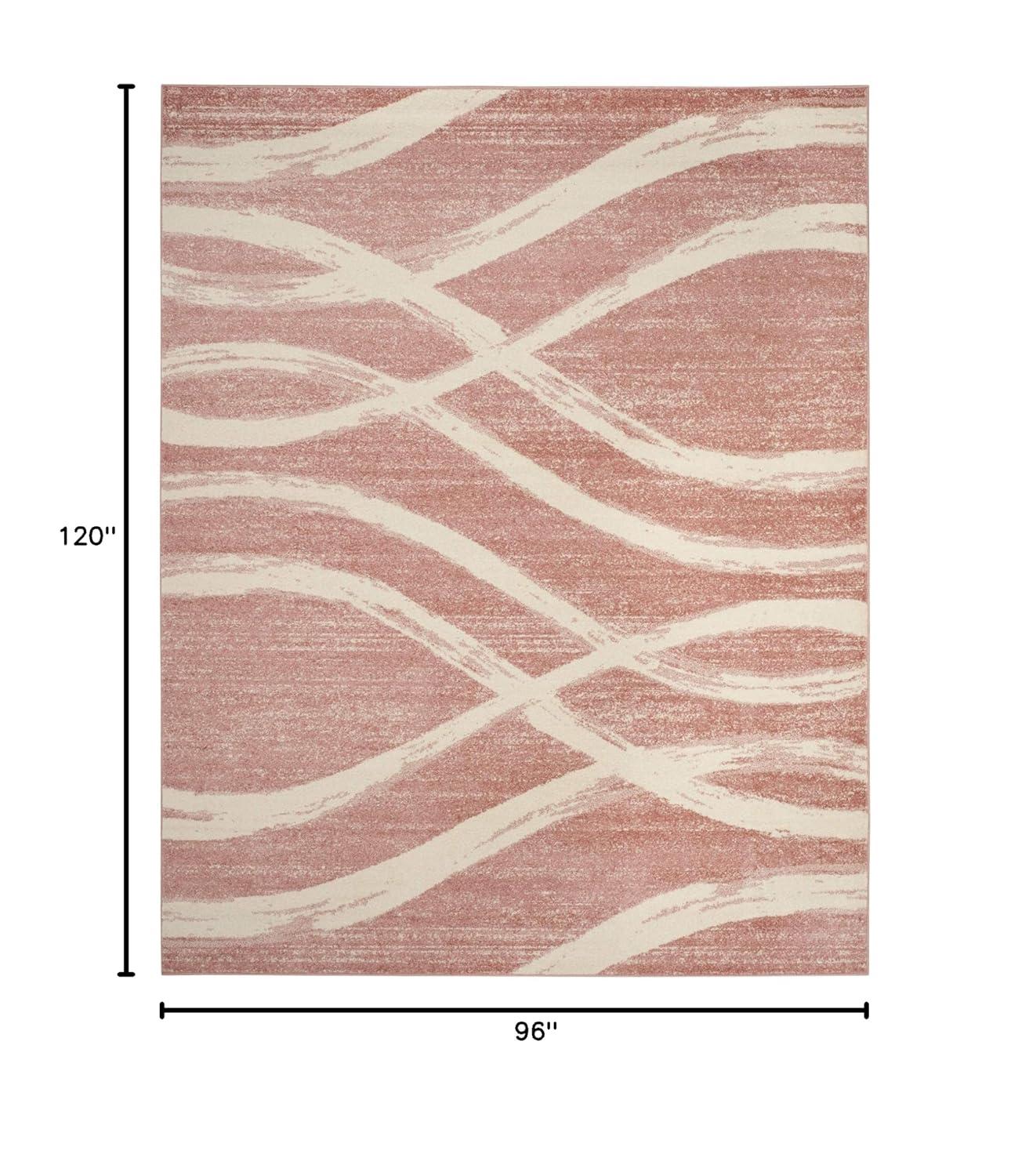 Adirondack ADR125 Machine Made Indoor Area Rug - Rose/Cream - 8'x10' - Safavieh