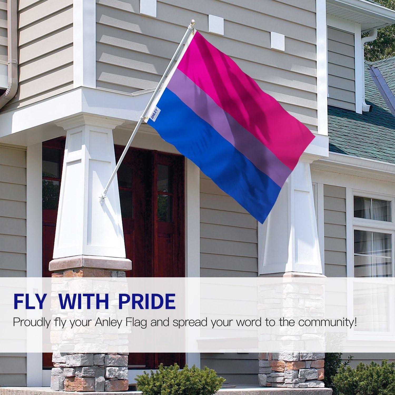 Anley Fly Breeze 3x5 Foot Bi Pride Flag - Bisexual Flags Polyester with Brass Grommets