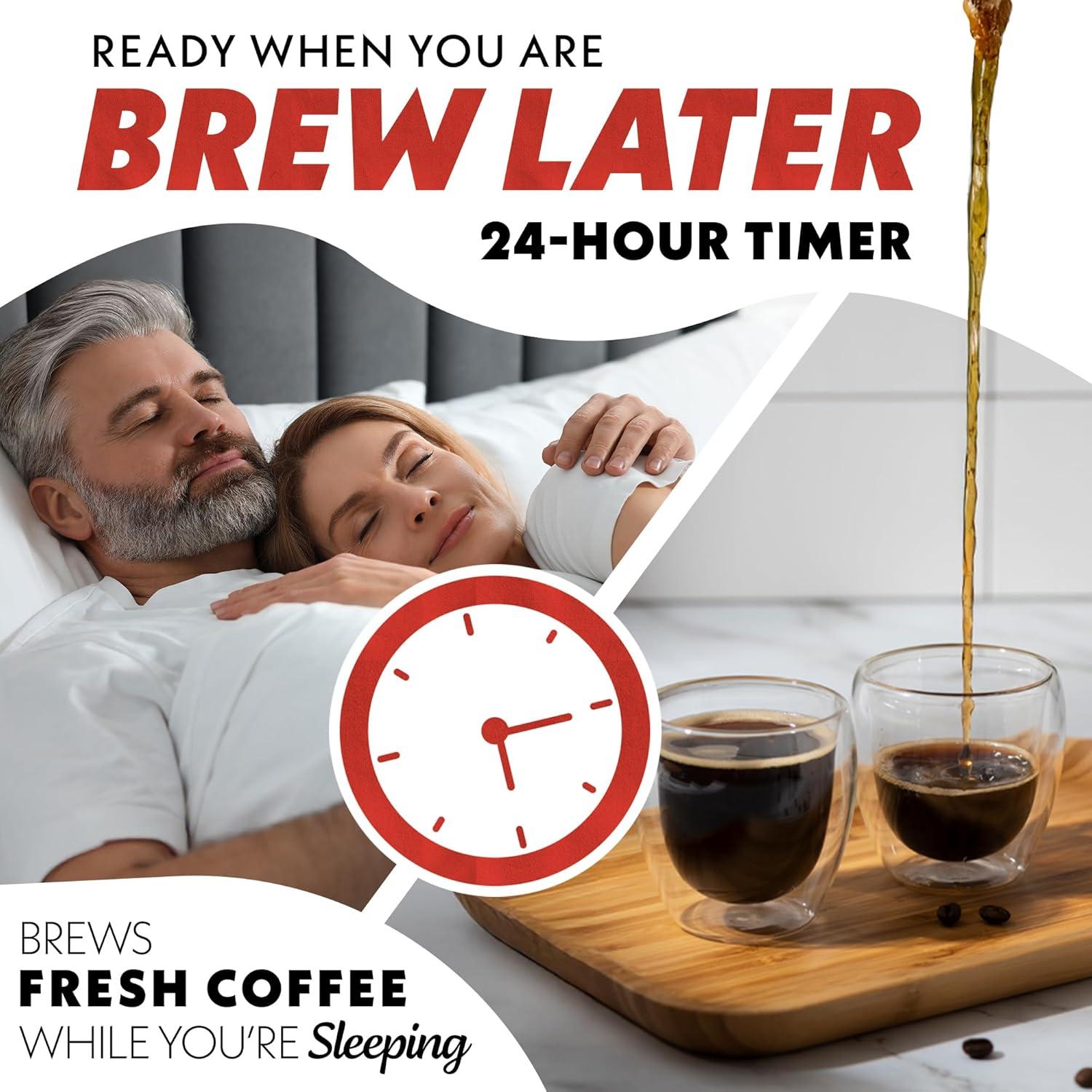 5-Cup Programmable Drip Coffee Maker With Brew Later