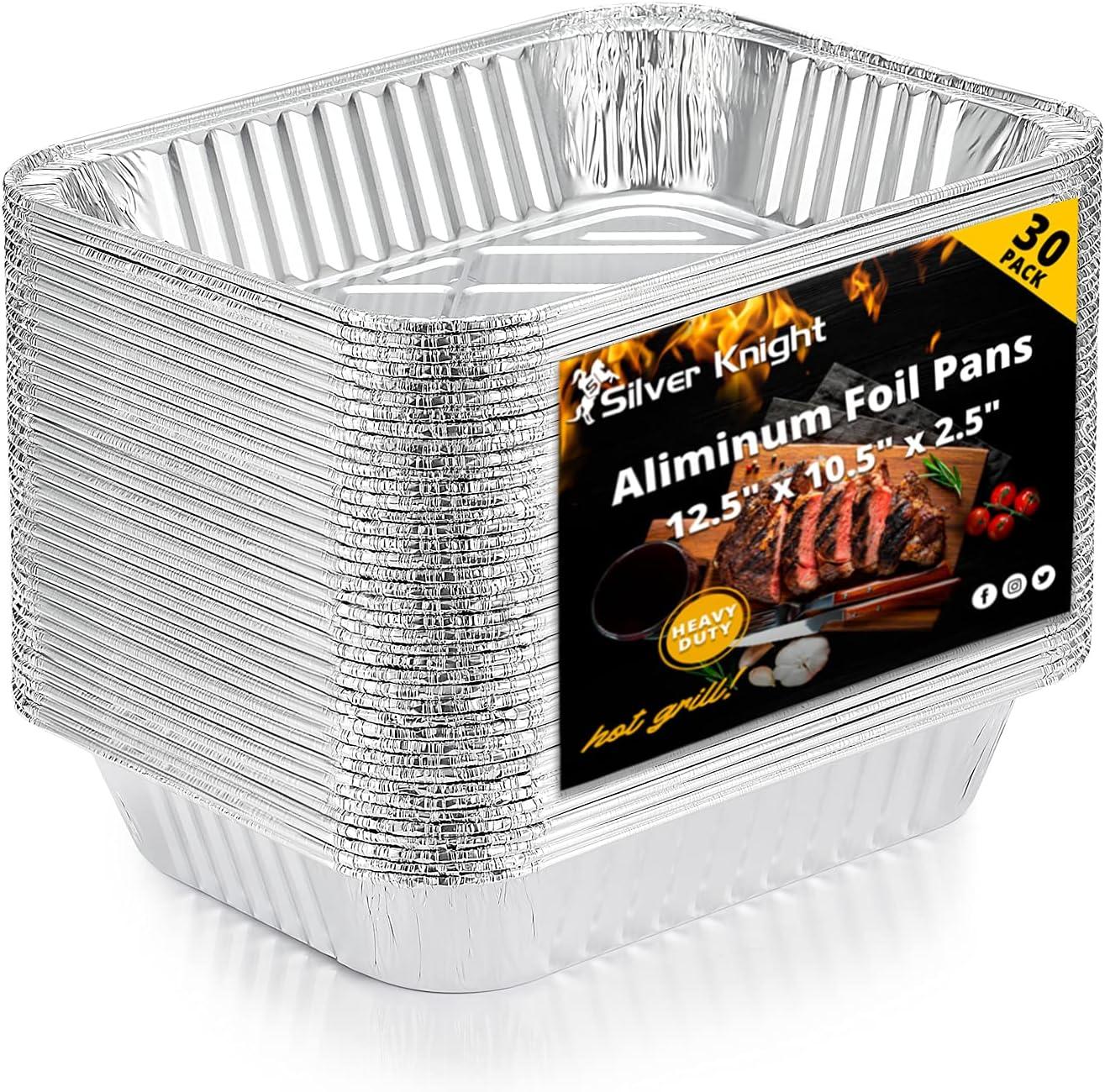 Stock Your Home 9x13 Disposable Aluminum Foil Pans - 30 Pack - for Cooking, Heating, Storing, Prepping Food