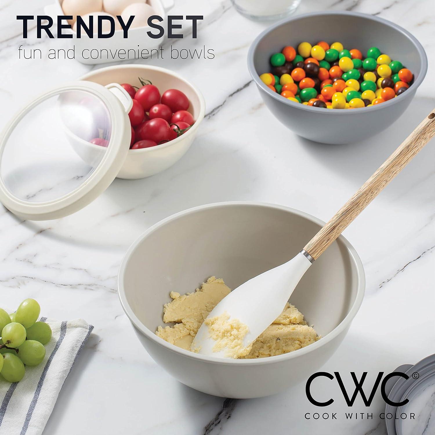 WRIWON 12 Piece Nesting Bowls Set includes 6 Prep Bowls and 6 Lids