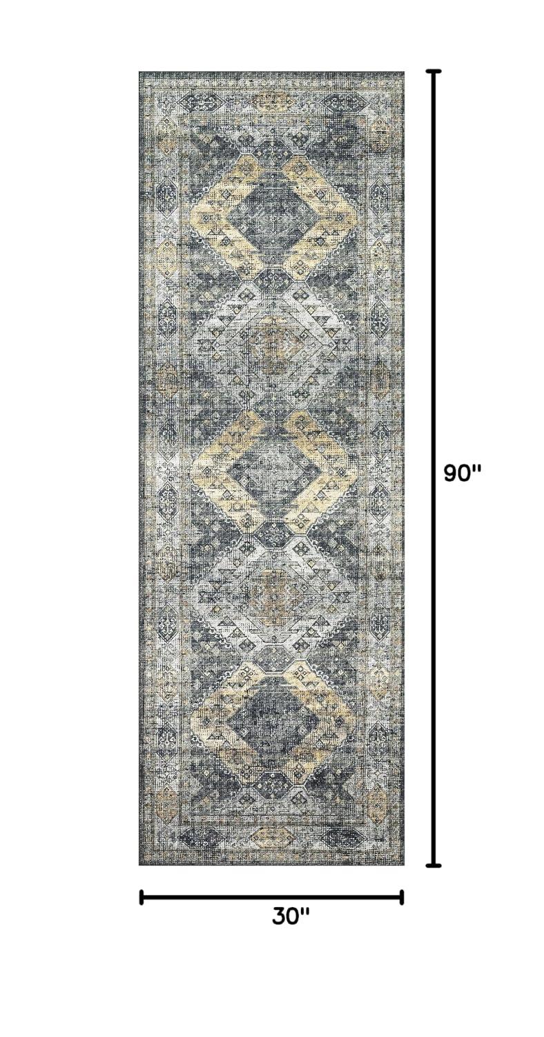 Loloi II Skye Oriental Graphite / Silver Area Rug