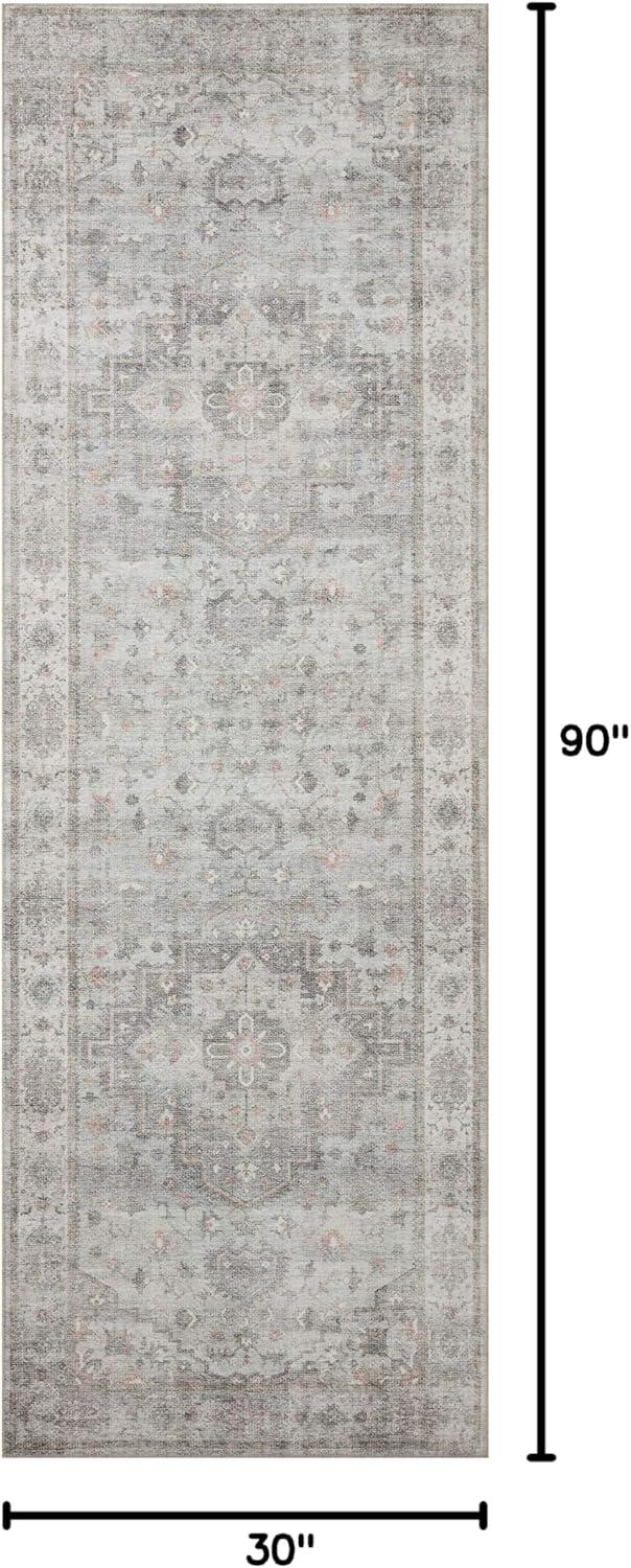 Heidi Dove Blush Medallion Wool-Synthetic Blend Rug - 2'6" x 7'6"