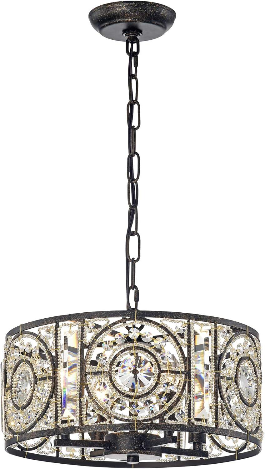 Rowsen 4-Light Antique Bronze Metal Chandelier