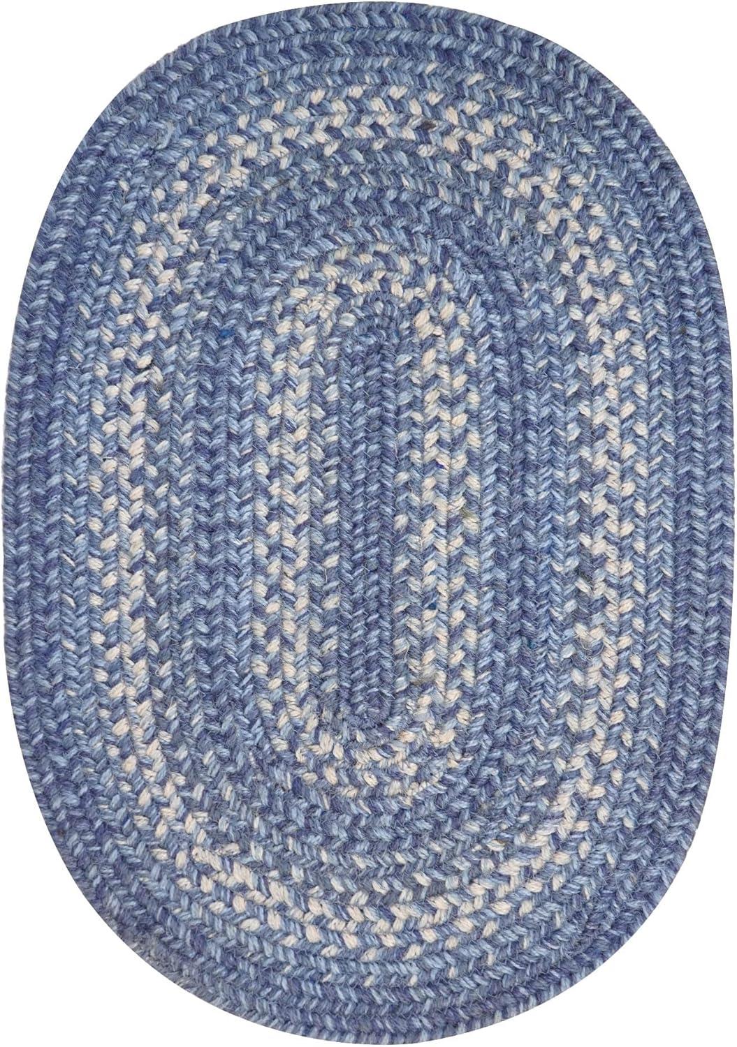 Homespice - Denim Blue Runner for Table 11x36 inches, a Long and Thick Table Runner to Use as a Coastal Style Dinner Table Runner - Handmade from Premium Jute - Reversible and Durable Braided Runner