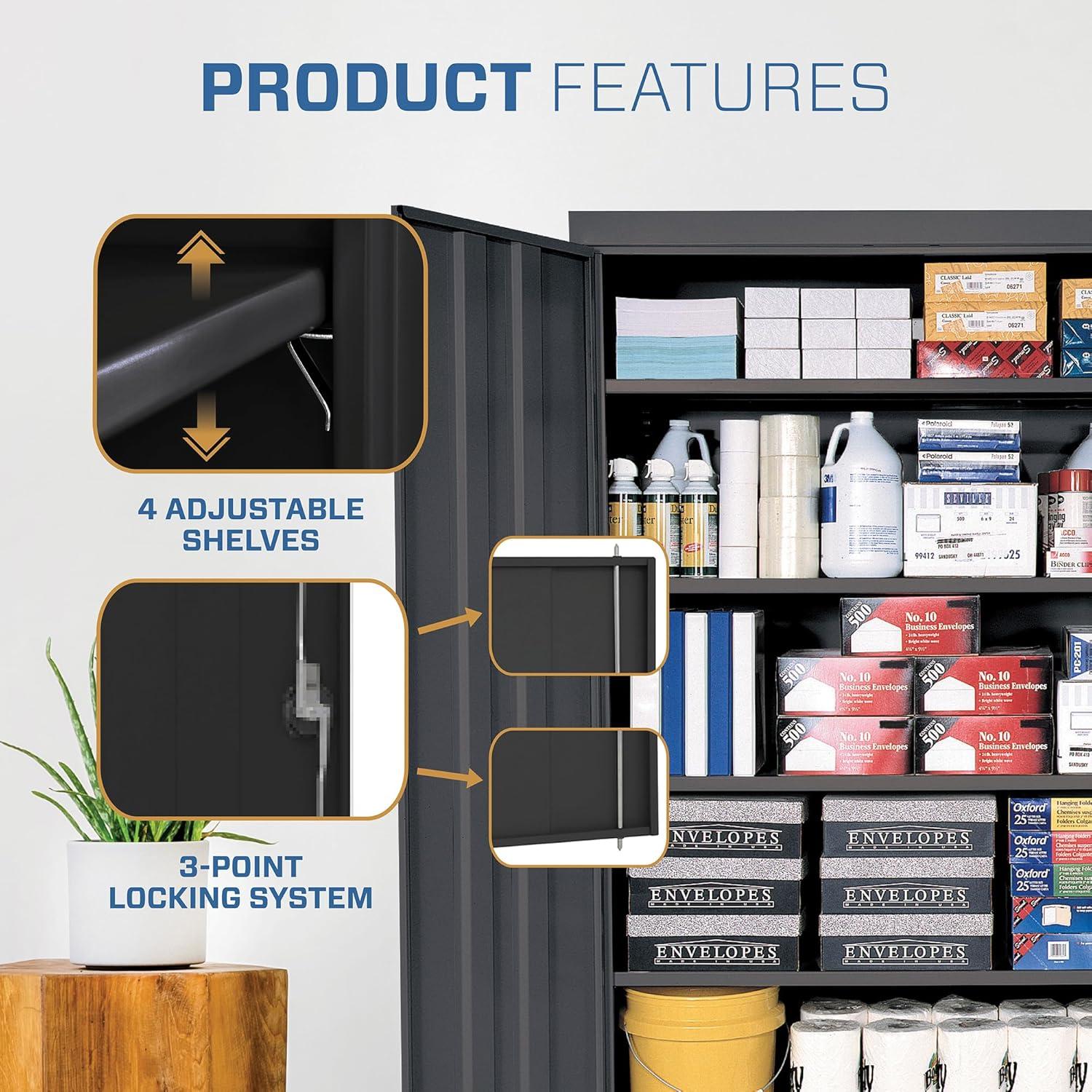 Sandusky Cabinets Sandusky Lee Elite 24" D x 46" W x 72" H, Steel Garage Storage Cabinet by Sandusky