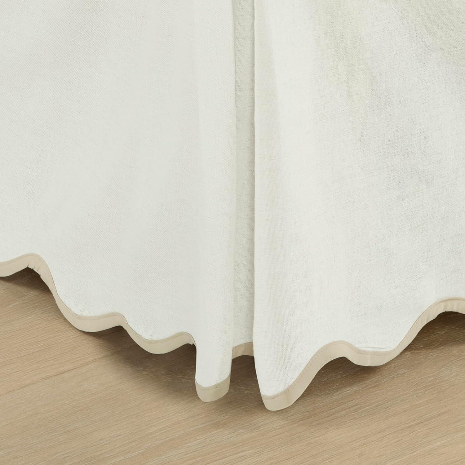 Coastal Chic Scallop Wrap Around Bed Skirt
