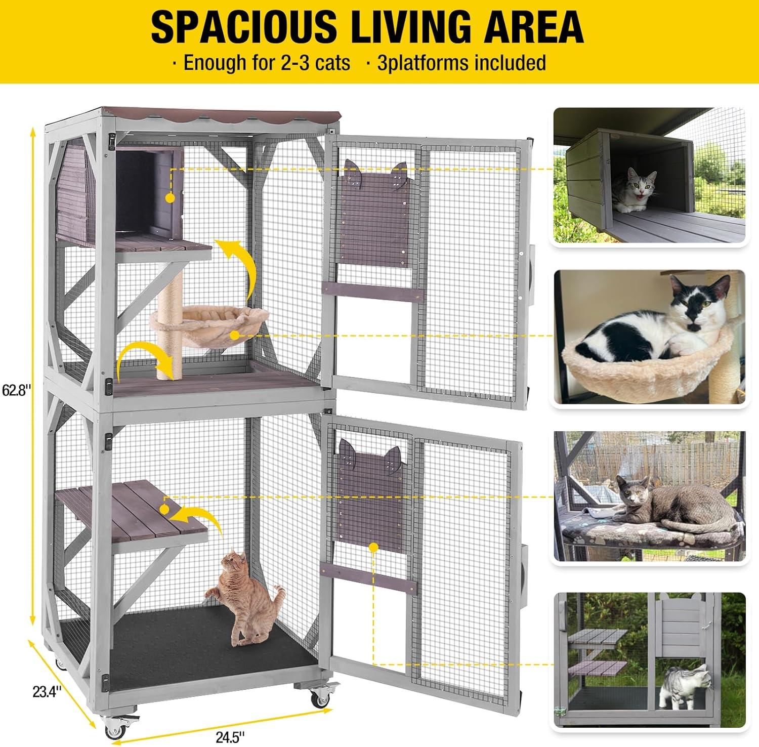 Aivituvin Portable Cat Playpen
