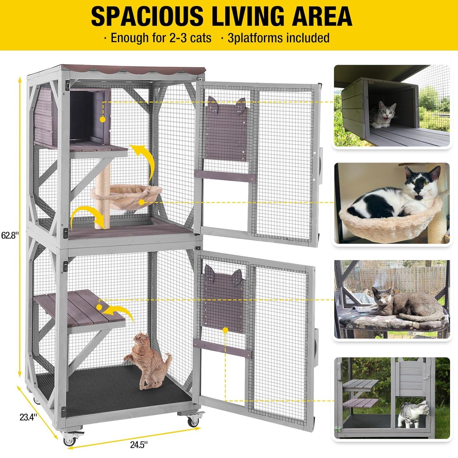 Aivituvin Portable Cat Playpen