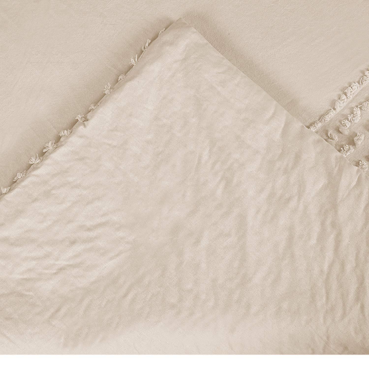 Better Trends Olivia Twin Comforter 68 in. X 90 in. with Standard Sham 20 in. X 26 in. Light Beige