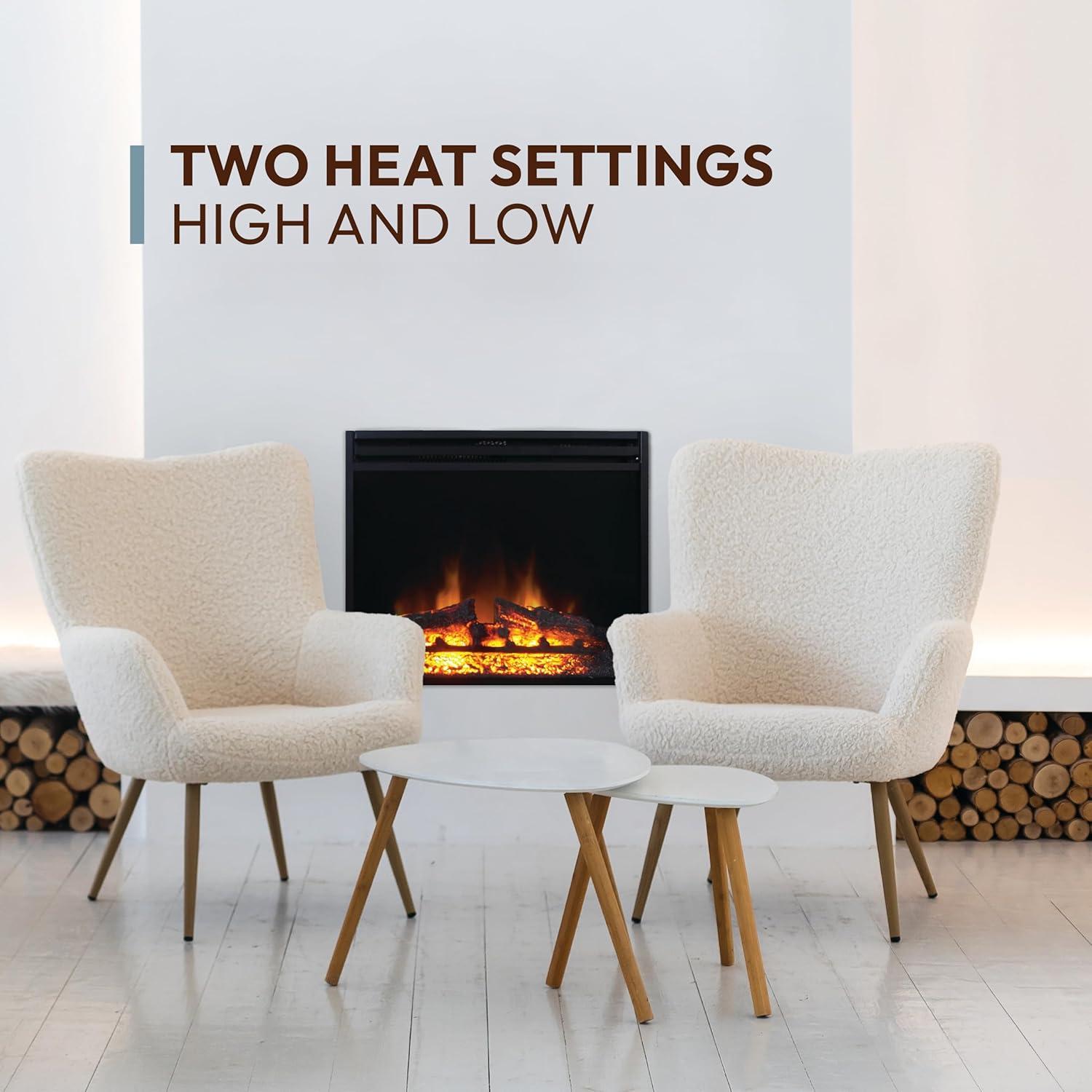 Cambridge Cambridge 5118 BTU Freestanding Electric Fireplace Heater Insert for Vacant Chimney Fireplace