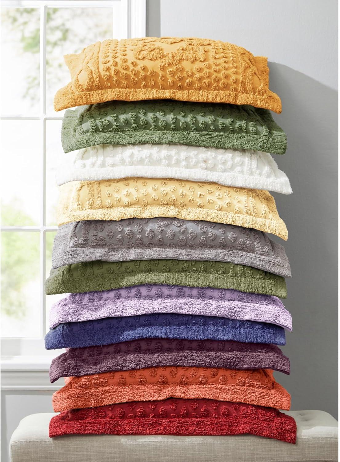 BrylaneHome Georgia Chenille Bedspread - Queen, Blue