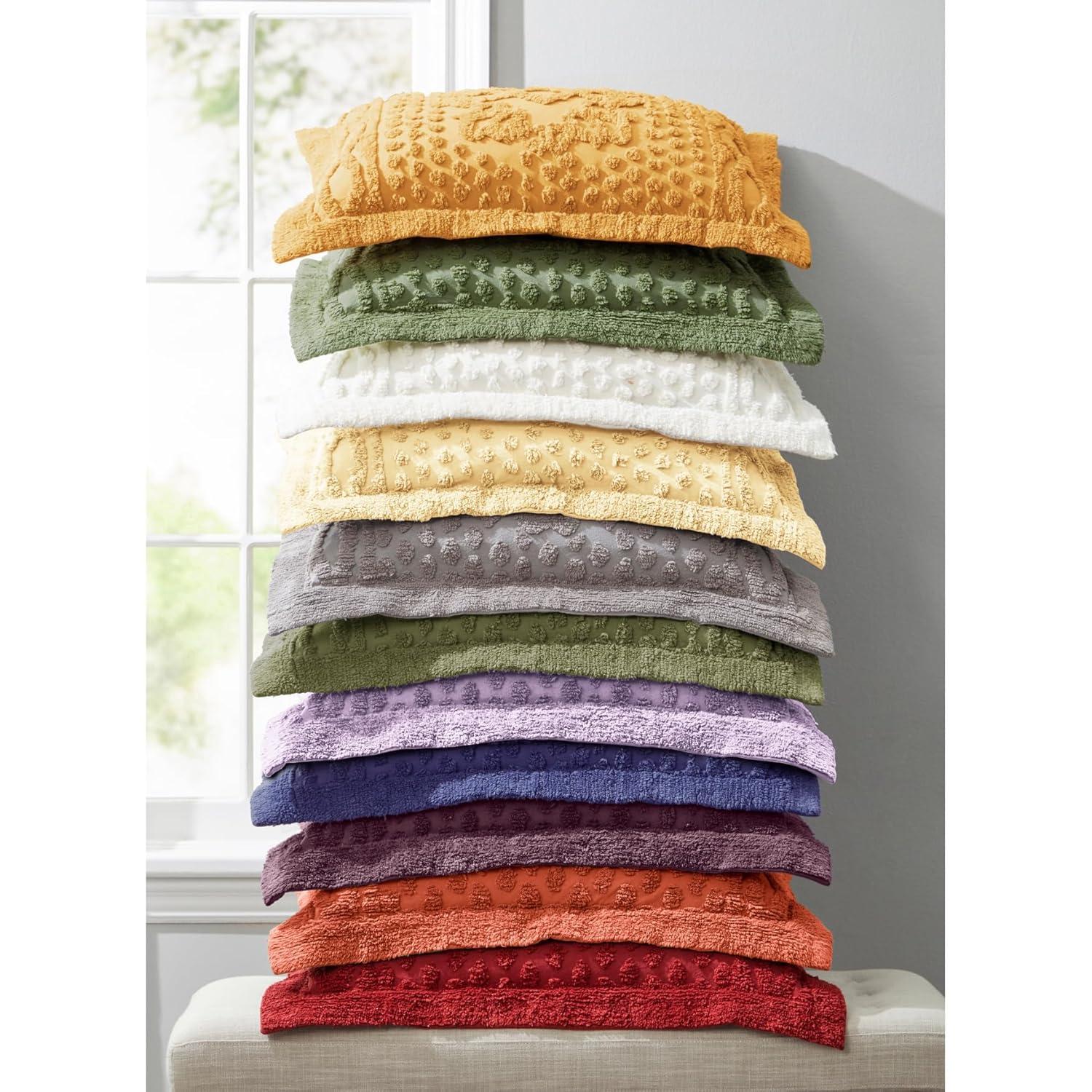 BrylaneHome Georgia Chenille Bedspread - Queen, Sage