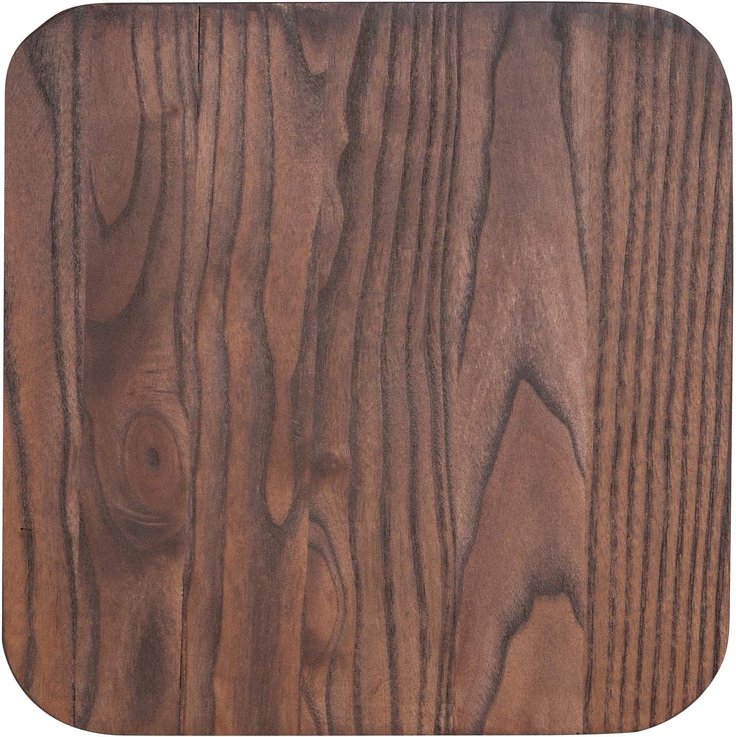 Flash Furniture Margherite 30" High Backless Metal Barstool with Square Wood Seat