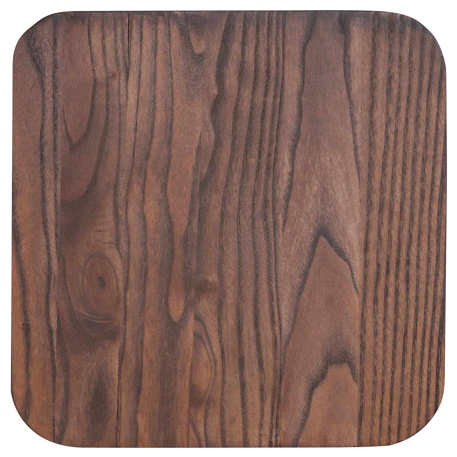 Flash Furniture Margherite 30" High Backless Metal Barstool with Square Wood Seat