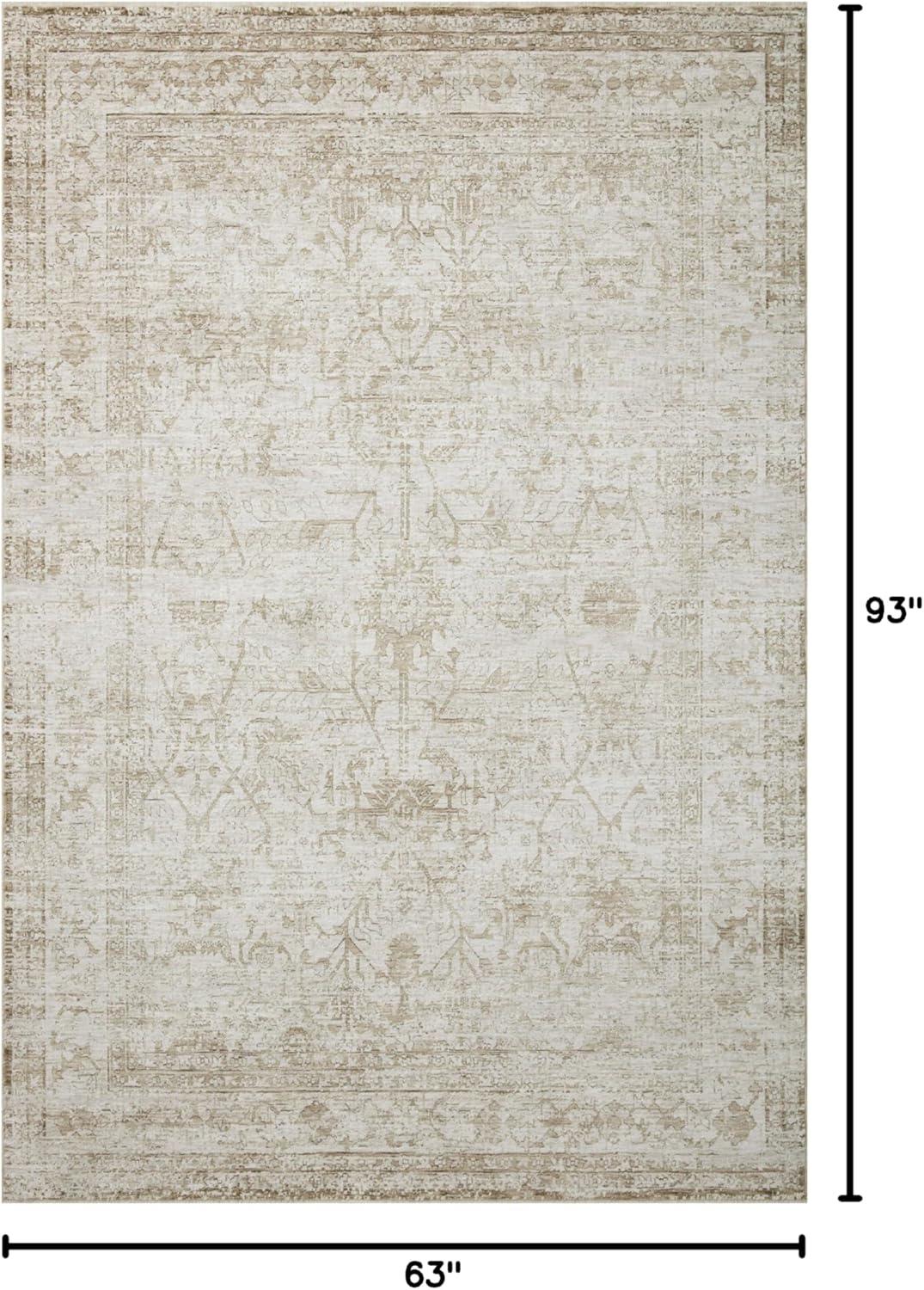 Honora Rug by Amber Lewis x Loloi - Ivory and Natural / 5'3" x 7'9"