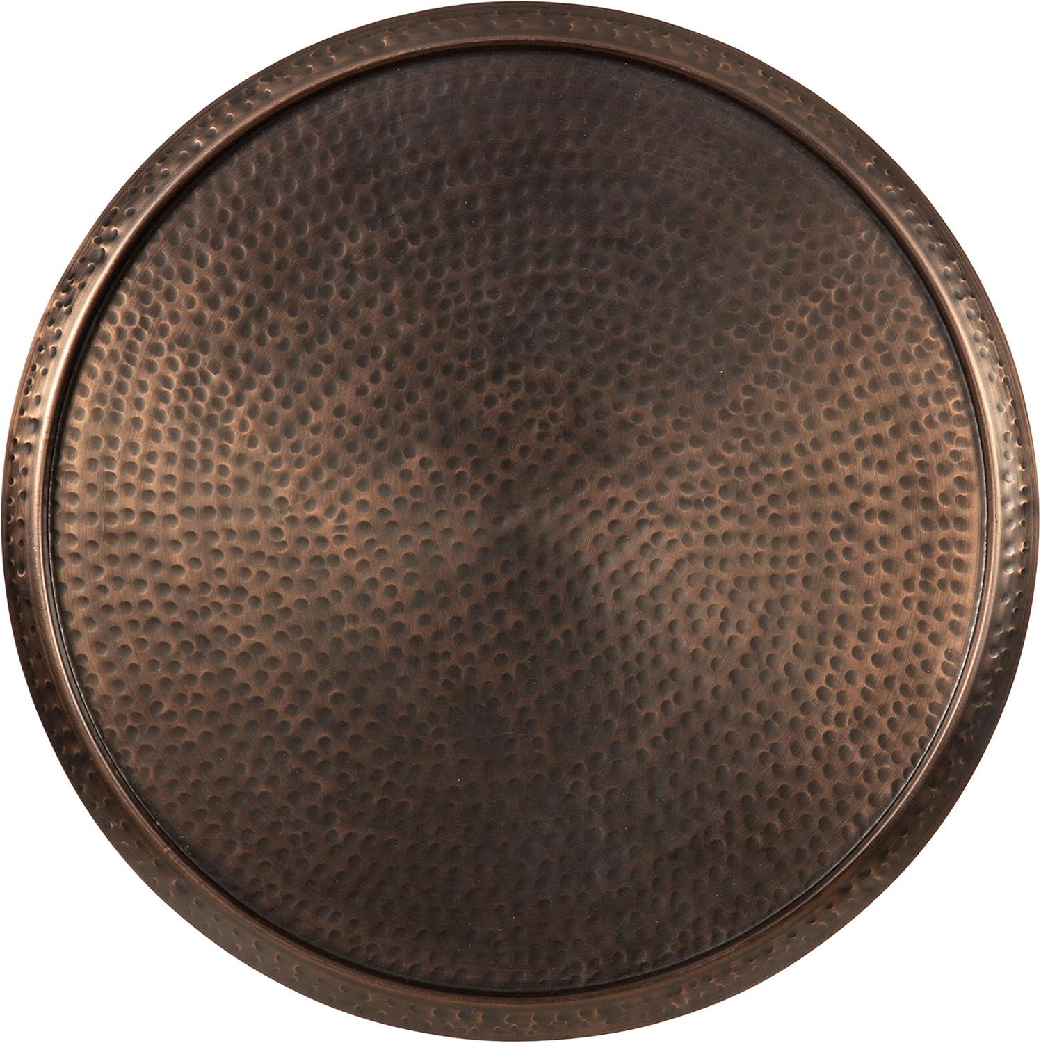 Kate and Laurel Sanzo Round Metal Side Table, 15x15x24, Bronze