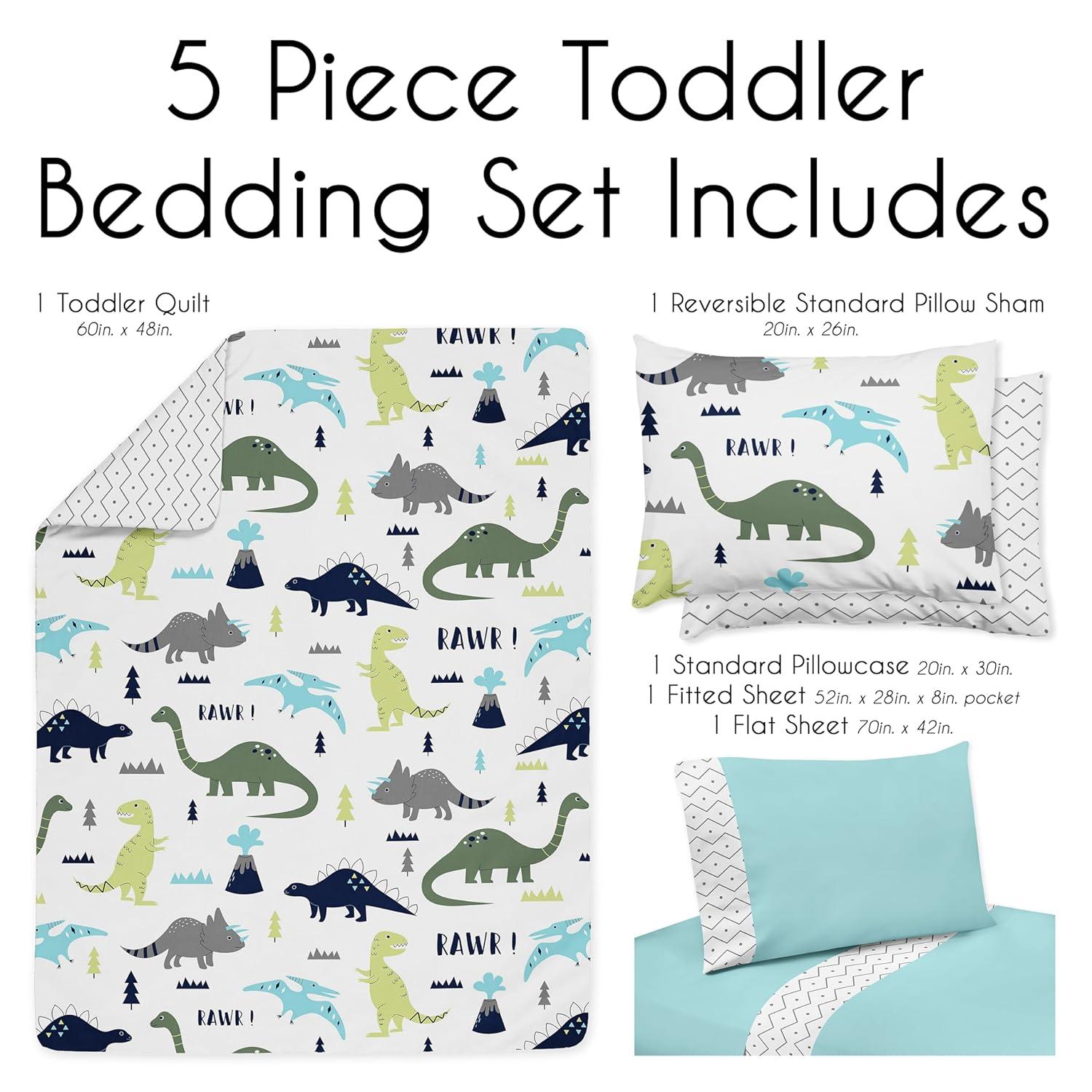 Mod Dinosaur Toddler Comforter Set