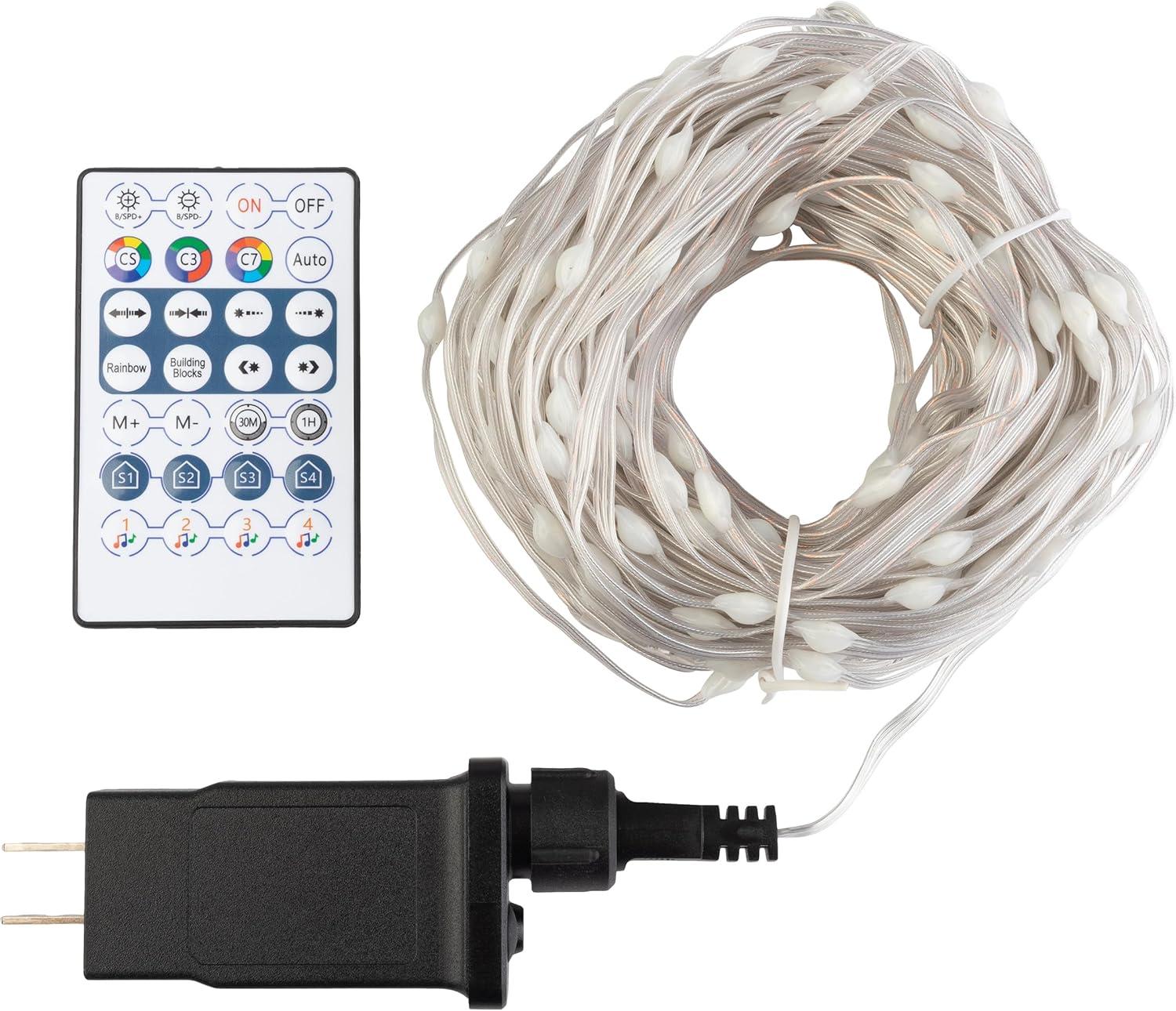 Pure Garden 72ft 200 LED Color Changing Outdoor Rope Lights with Remote